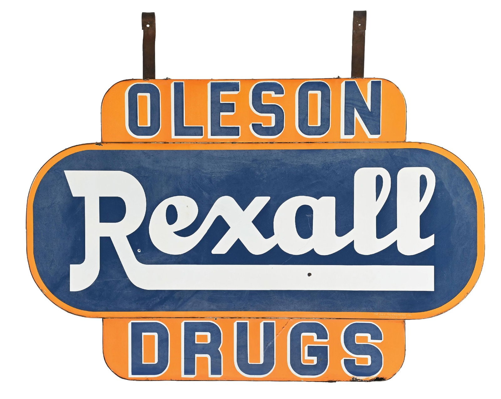 OLESON REXALL DRUGS COMPLETE PORCELAIN SIGN (1 of 2)