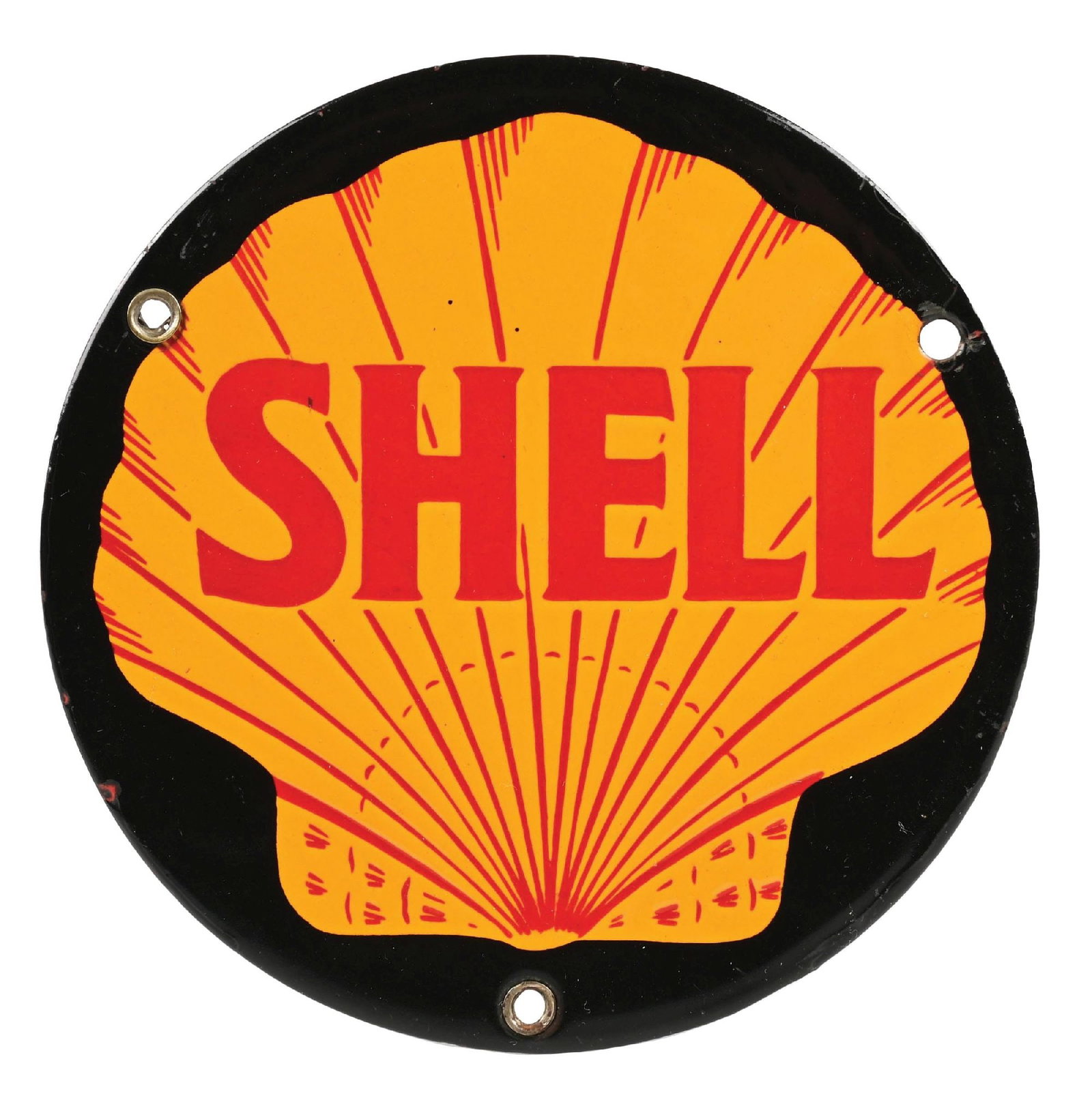 VERY RARE SHELL OF CALIFORNIA PORCELAIN DELIVERY TRUCK DOOR SIGN AGS 93 (1 of 2)
