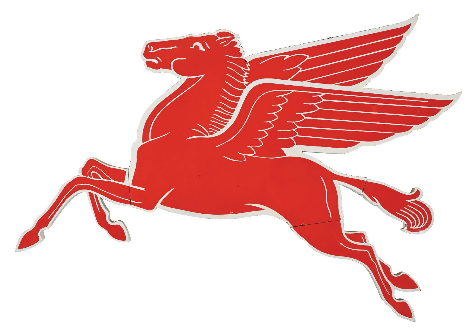 MOBIL PEGASUS PORCELAIN COOKIE CUTTER SIGN (1 of 2)