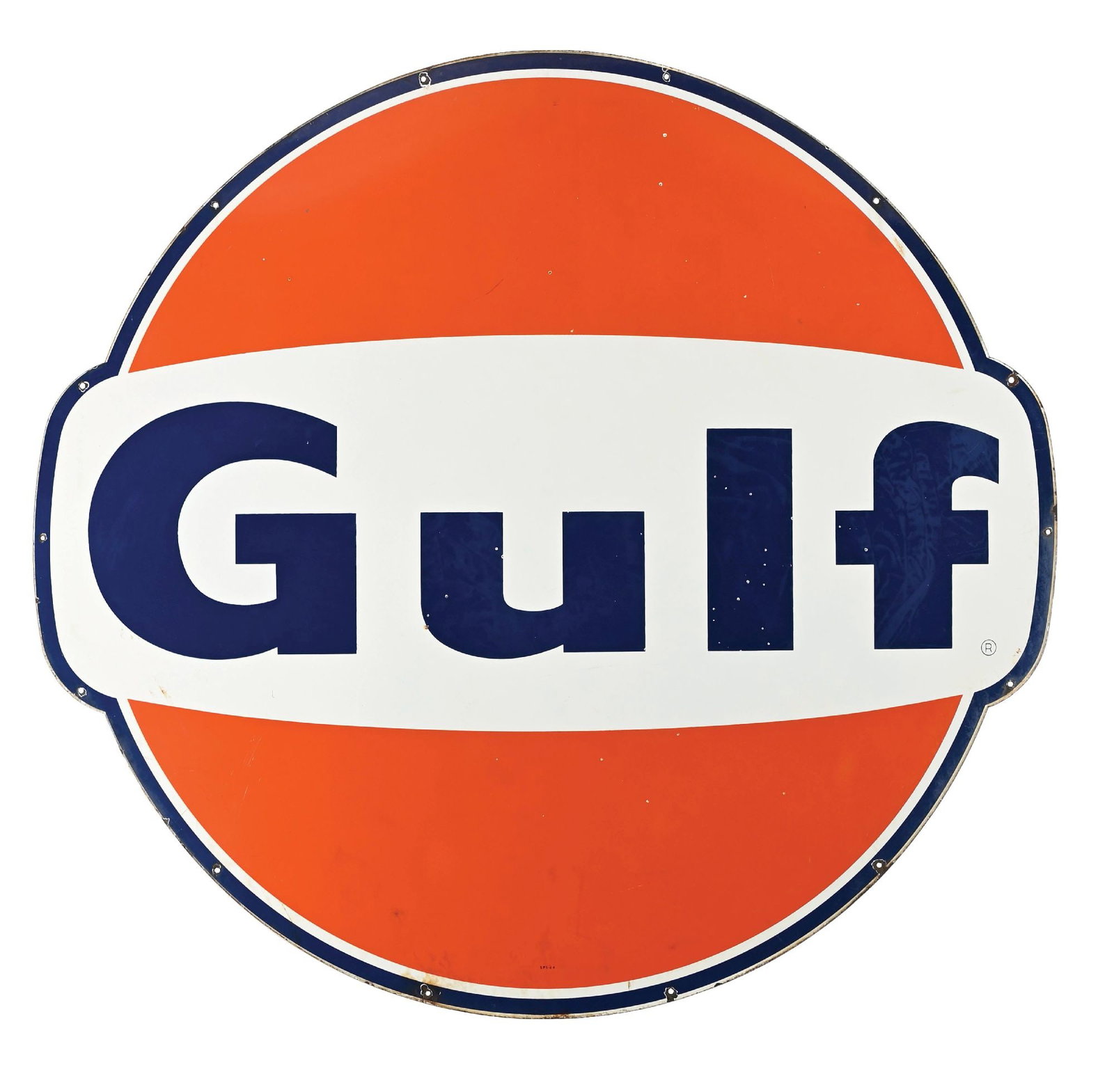 GULF GASOLINE PORCELAIN SERVICE STATION SIGN (1 of 3)