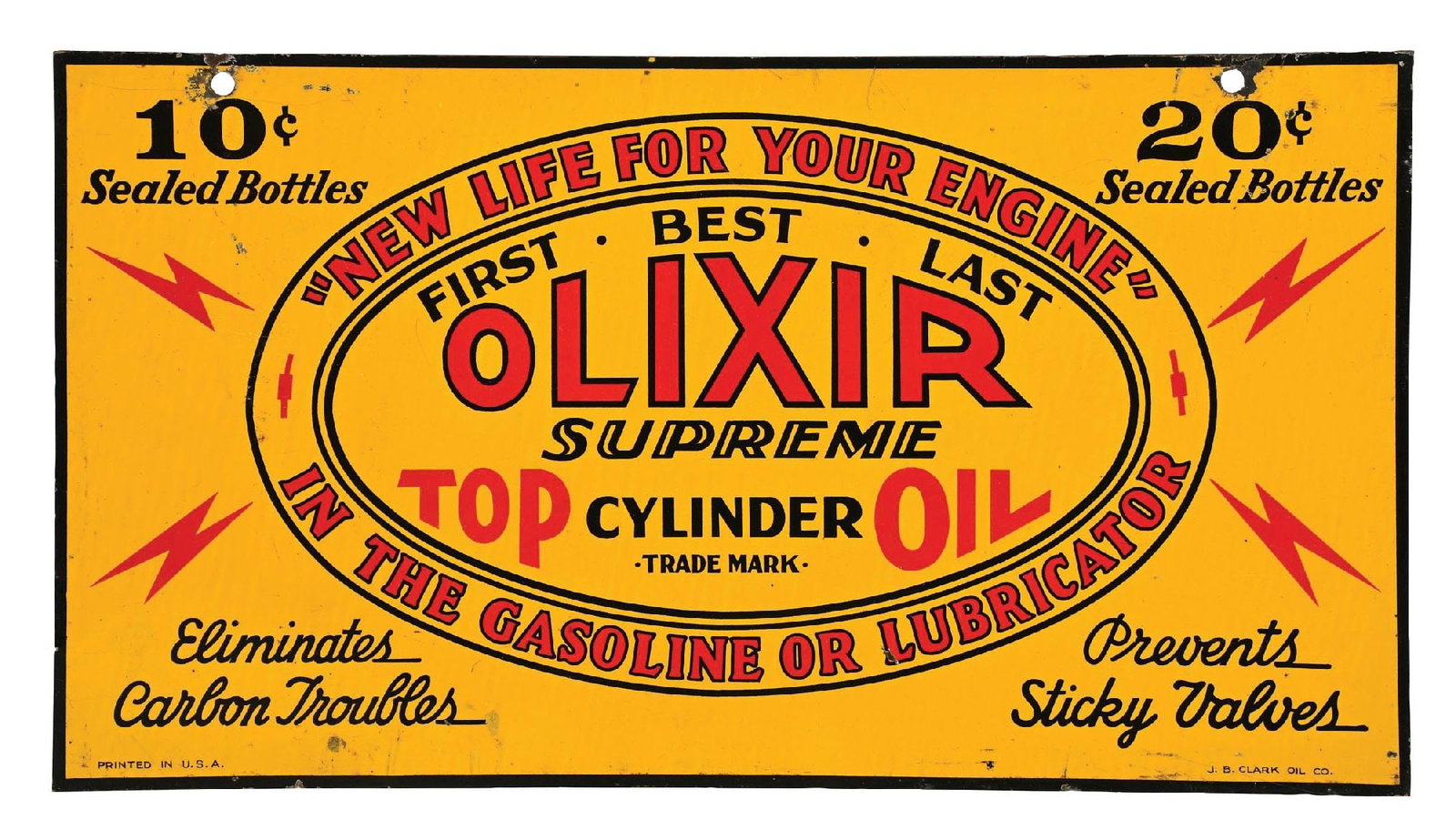OLIXIR SUPREME CYLINDER OIL TIN SIGN (1 of 4)