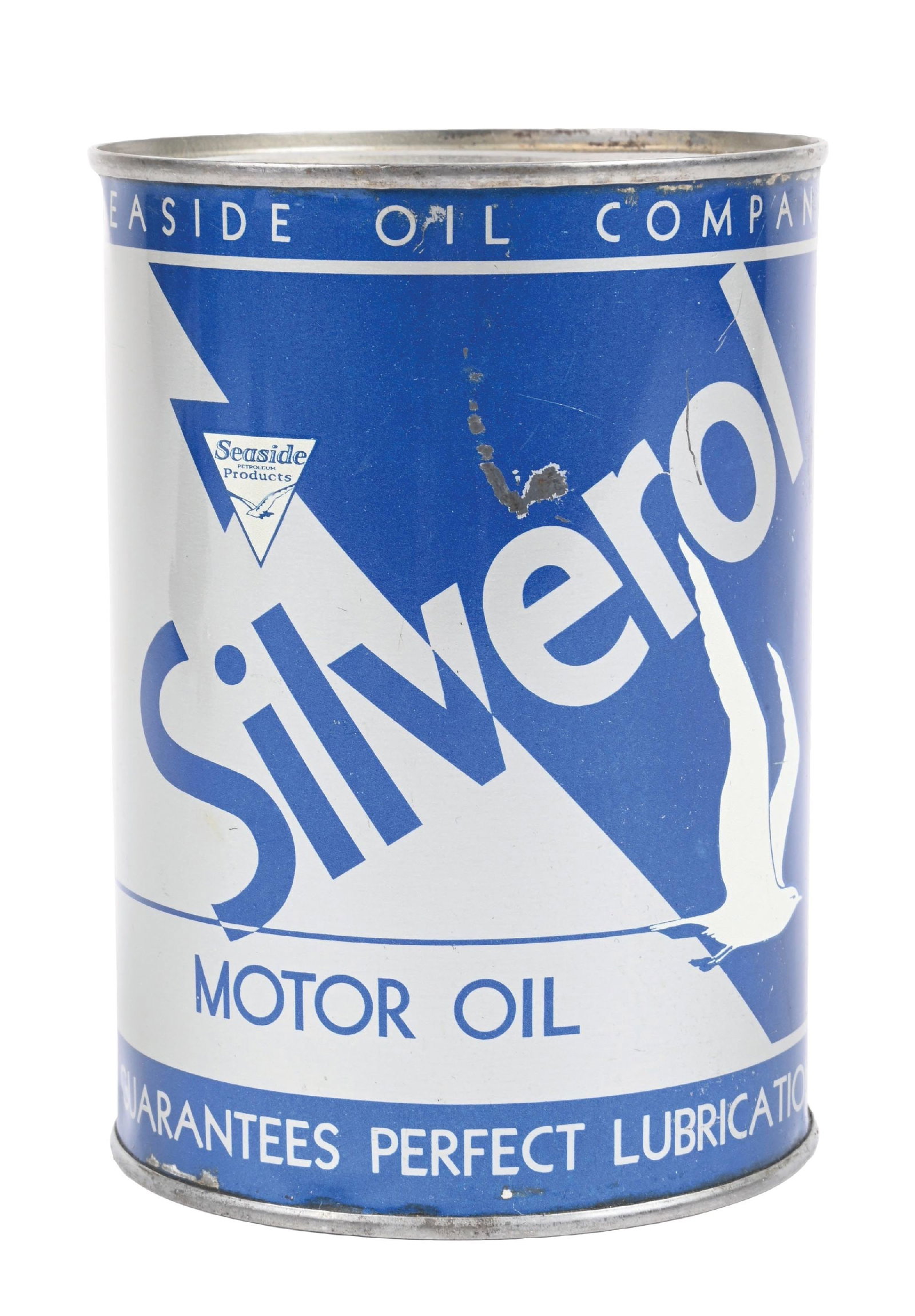 SEASIDE OIL CO. SILVEROL MOTOR OIL ONE QUART CAN (1 of 6)
