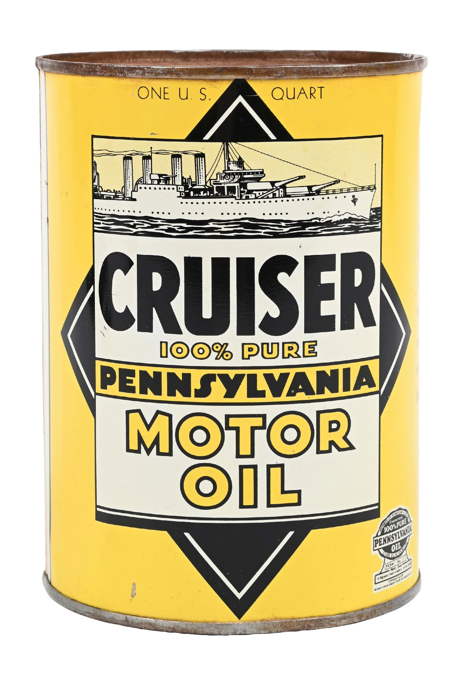 CRUISER 100% PURE PENNSYLVANIA MOTOR OIL ONE QUART CAN (1 of 6)