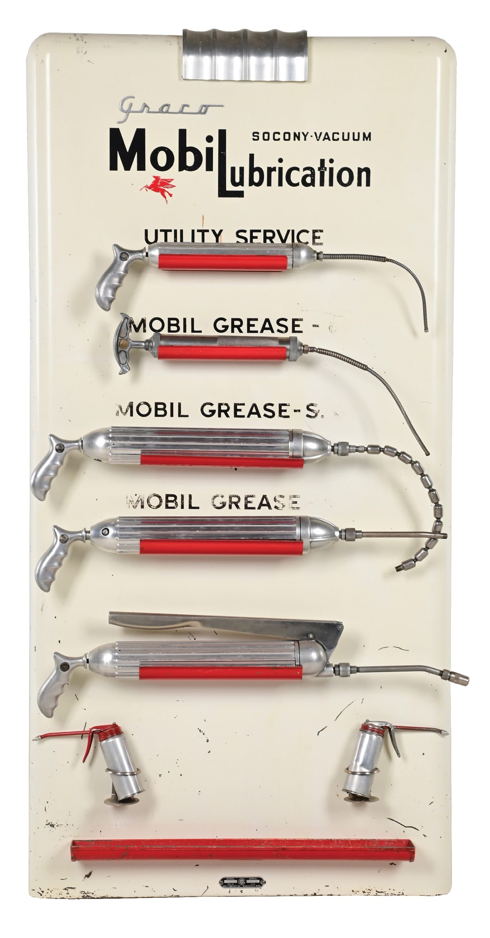 UNIQUE & RARE GRACO MOBILUBRICATION UTILITY SERVICE GREASE GUN DISPLAY RACK (1 of 3)