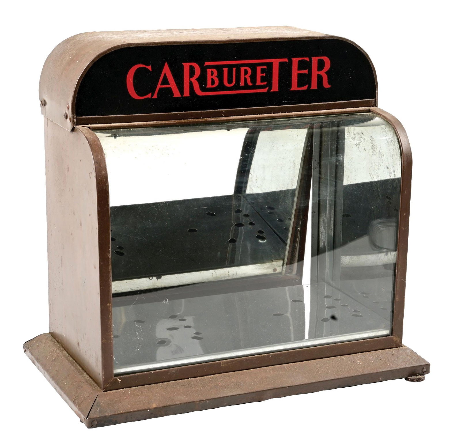 CARTER CARBURETER LIGHTED GLASS SERVICE STATION DISPLAY CABINET (1 of 6)