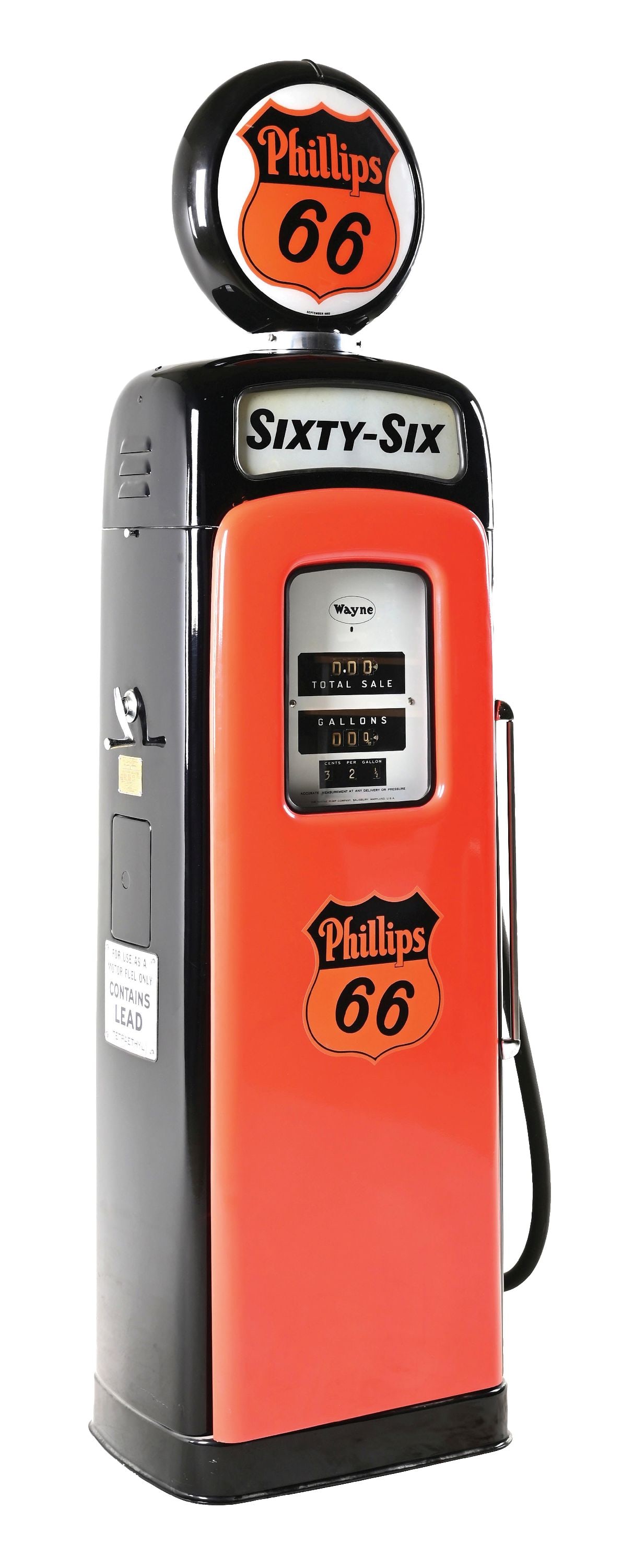 WAYNE MODEL 80 GAS PUMP RESTORED IN PHILLIPS 66 (1 of 6)