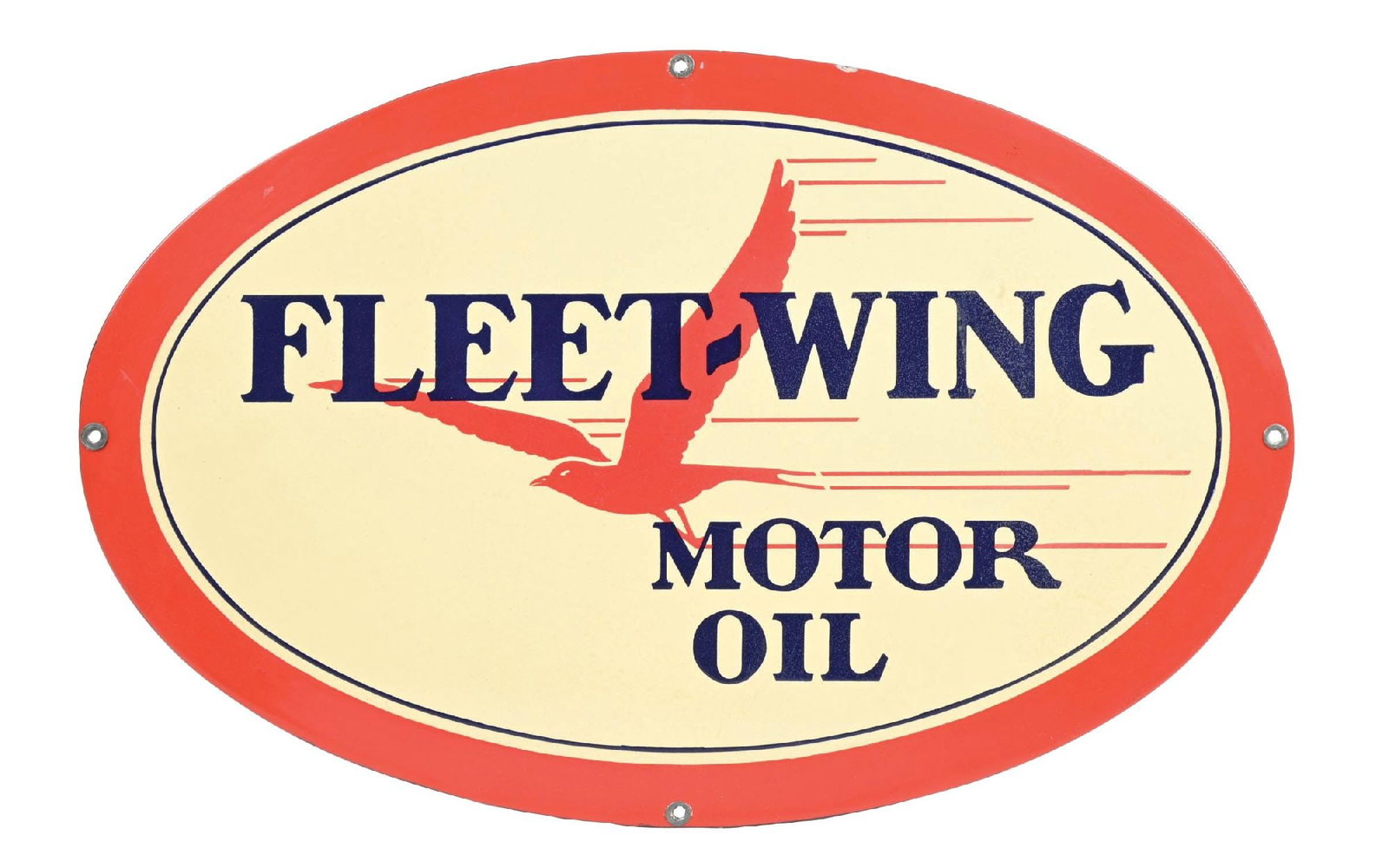RARE FLEET-WING MOTOR OIL PORCELAIN SIGN (1 of 2)
