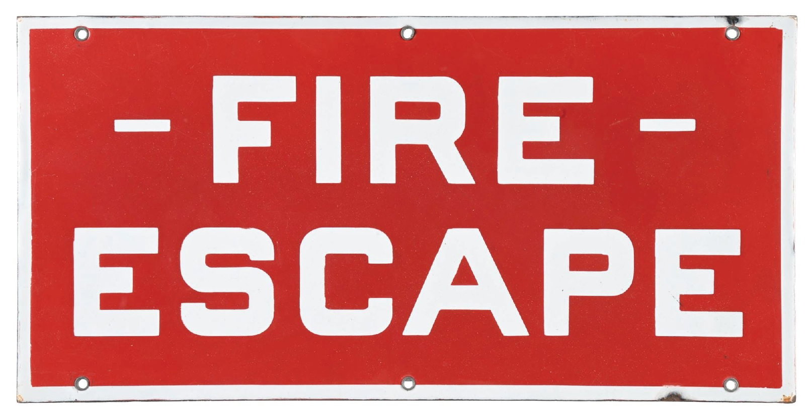 FIRE ESCAPE PORCELAIN SIGN (1 of 2)