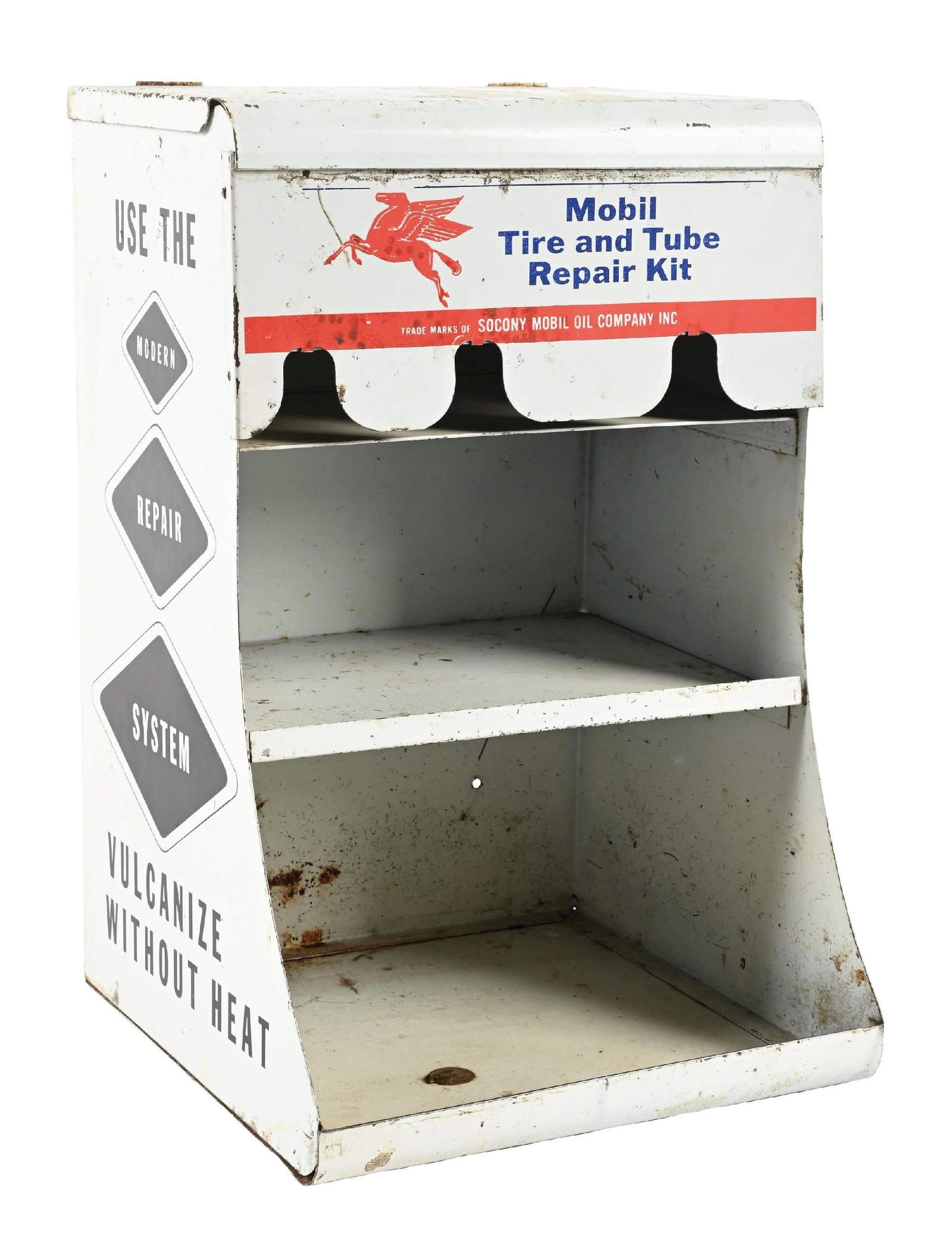 MOBIL TIRE AND TUBE REPAIR KIT METAL COUNTERTOP DISPLAY (1 of 4)