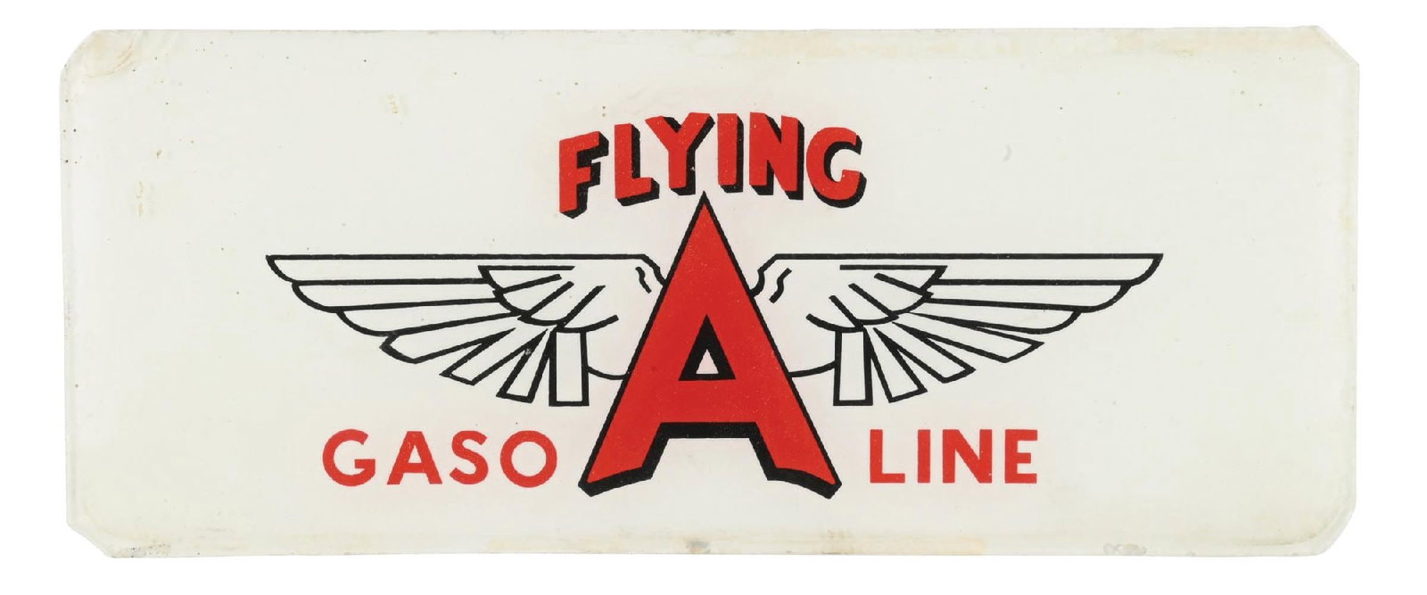 FLYING A GASOLINE AD GLASS PANEL (1 of 2)