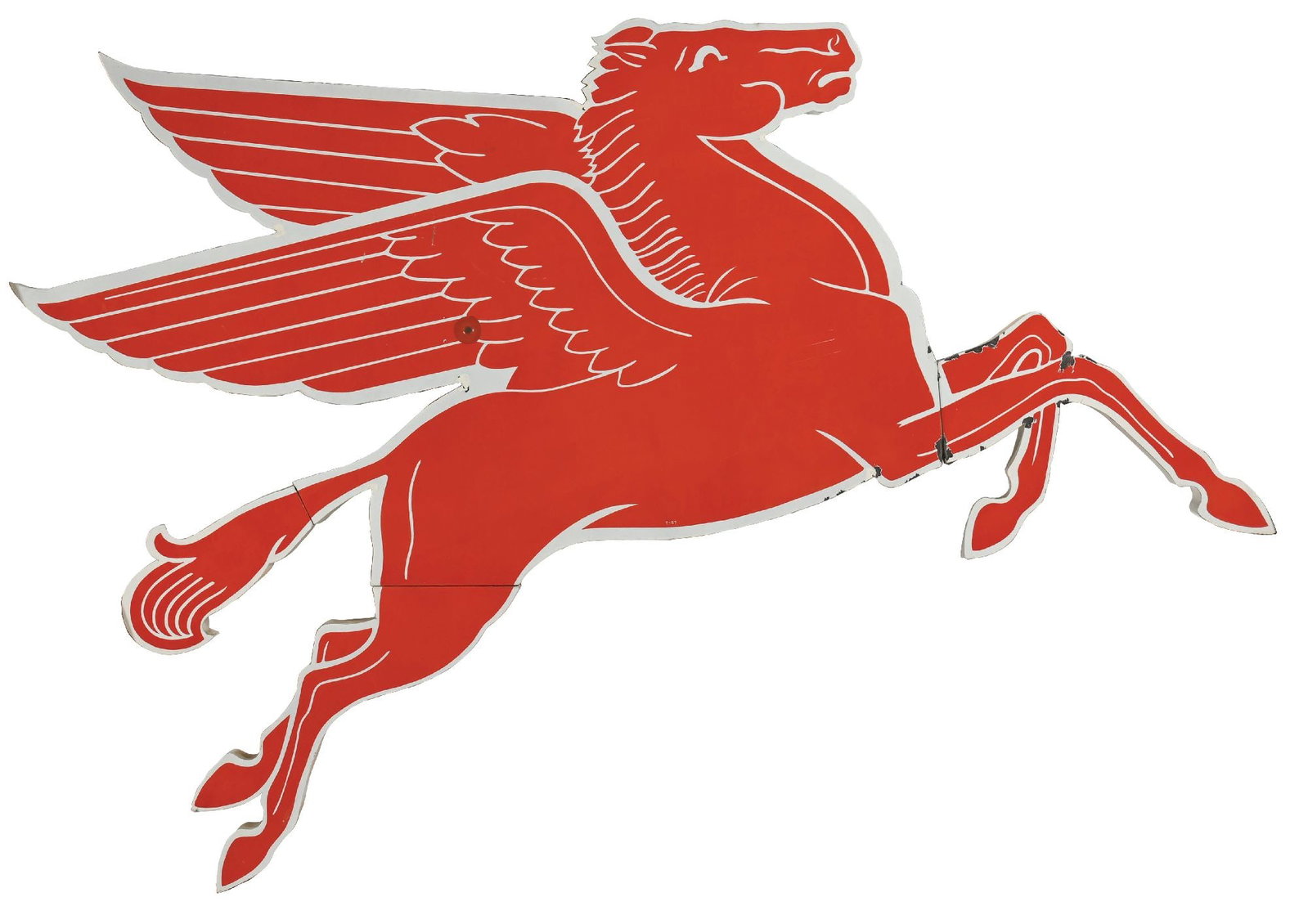 MOBIL PEGASUS COOKIE CUTTER PORCELAIN SIGN (1 of 2)