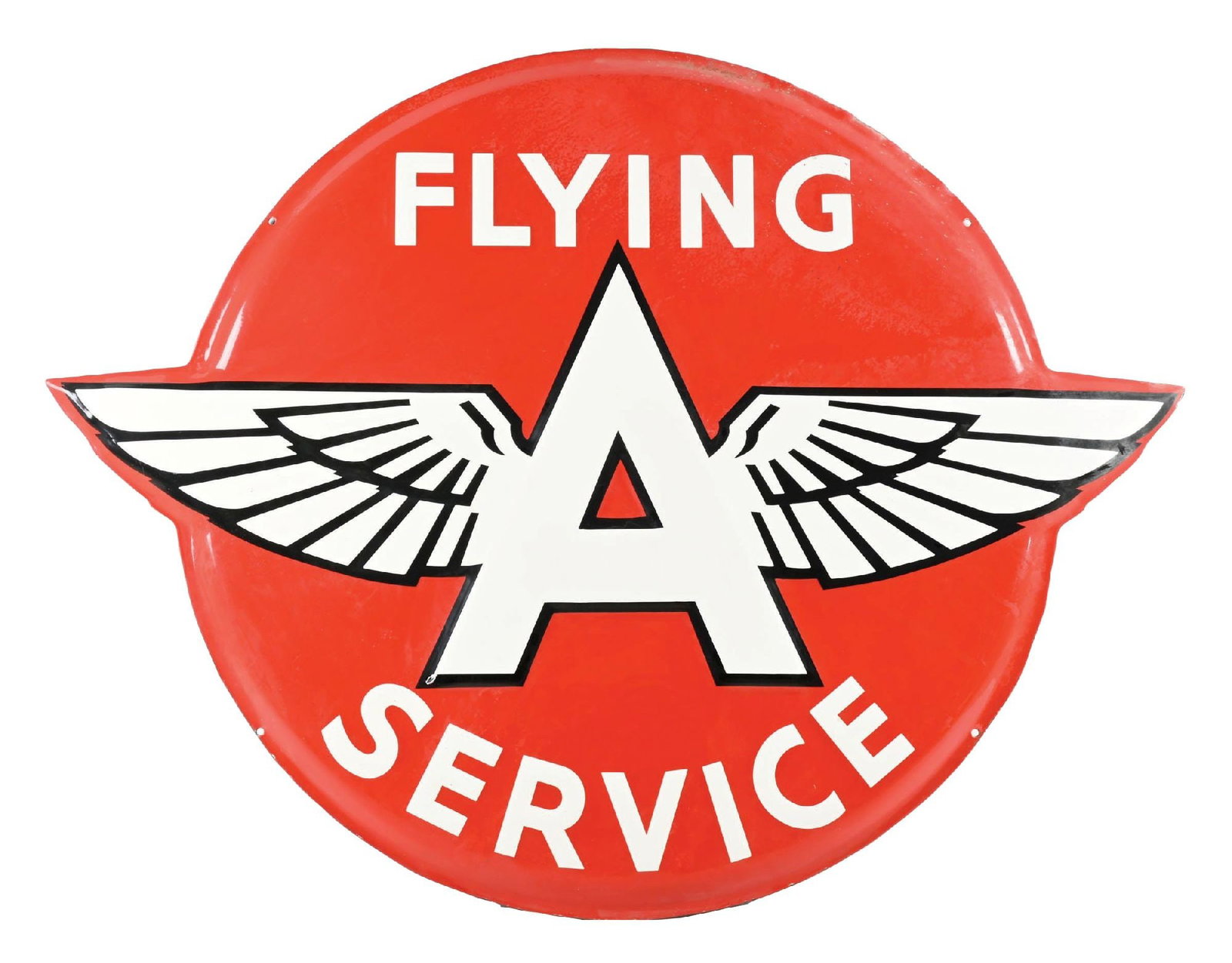 FLYING A SERVICE PORCELAIN BUTTON SIGN (1 of 2)