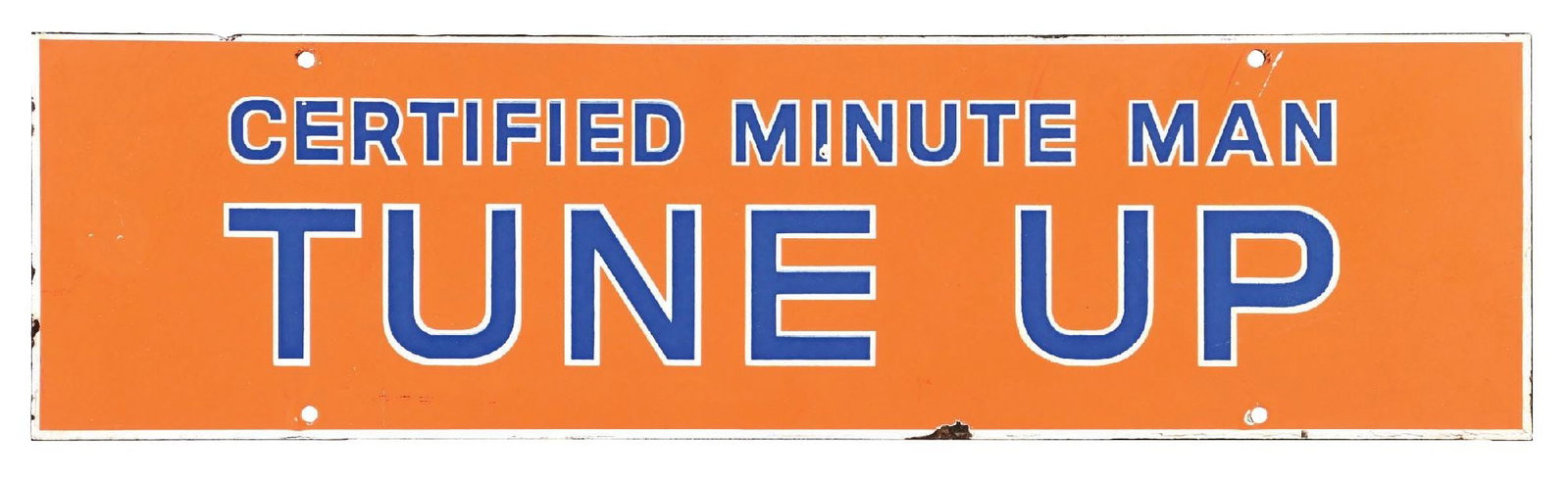UNION 76 CERTIFIED MINUTE MAN TUNE UP PORCELAIN SIGN (1 of 2)