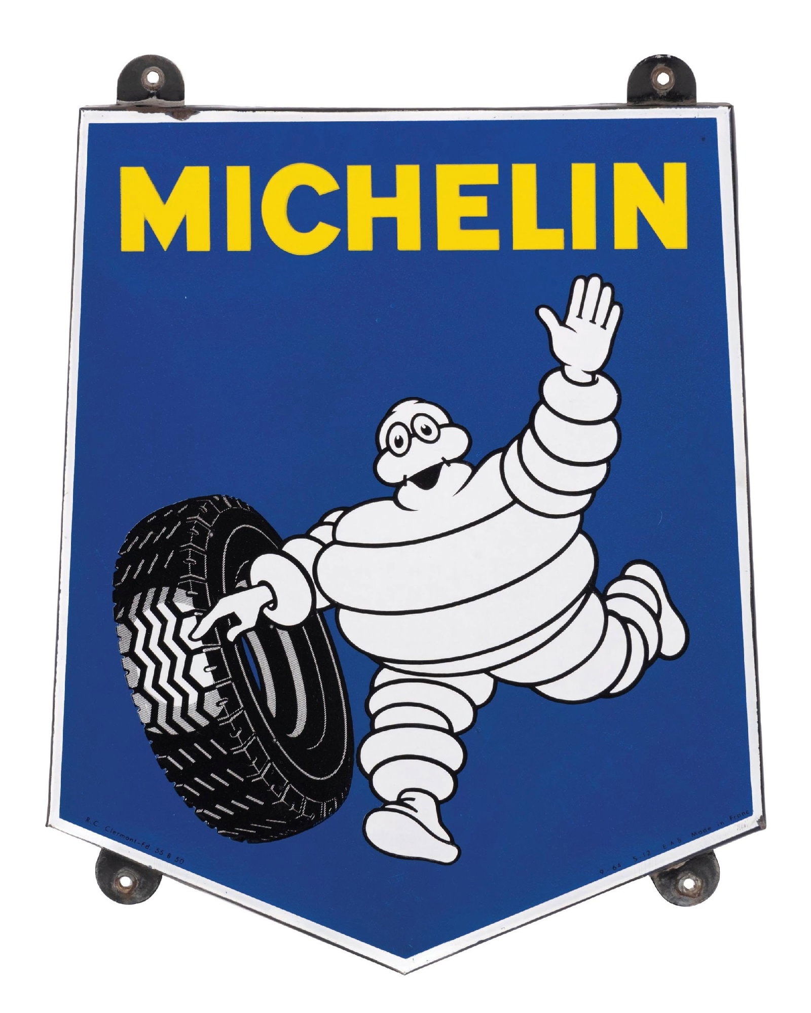 MICHELIN TIRES DIE-CUT PORCELAIN SIGN W/ BIBENDUM GRAPHIC (1 of 3)