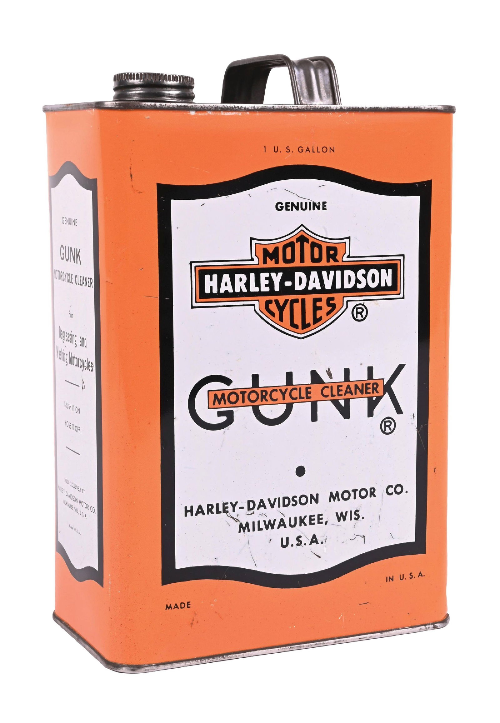 HARLEY-DAVIDSON GUNK MOTORCYCLE CLEANER ONE GALLON CAN (1 of 4)