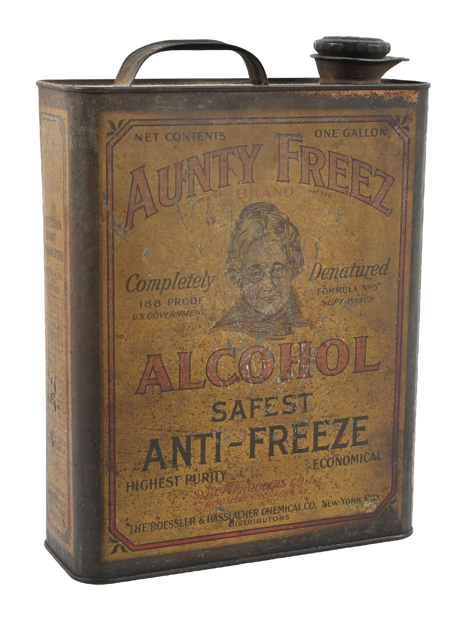 RARE AUNTY FREEZE ALCOHOL ANTI-FREEZE ONE GALLON CAN (1 of 4)