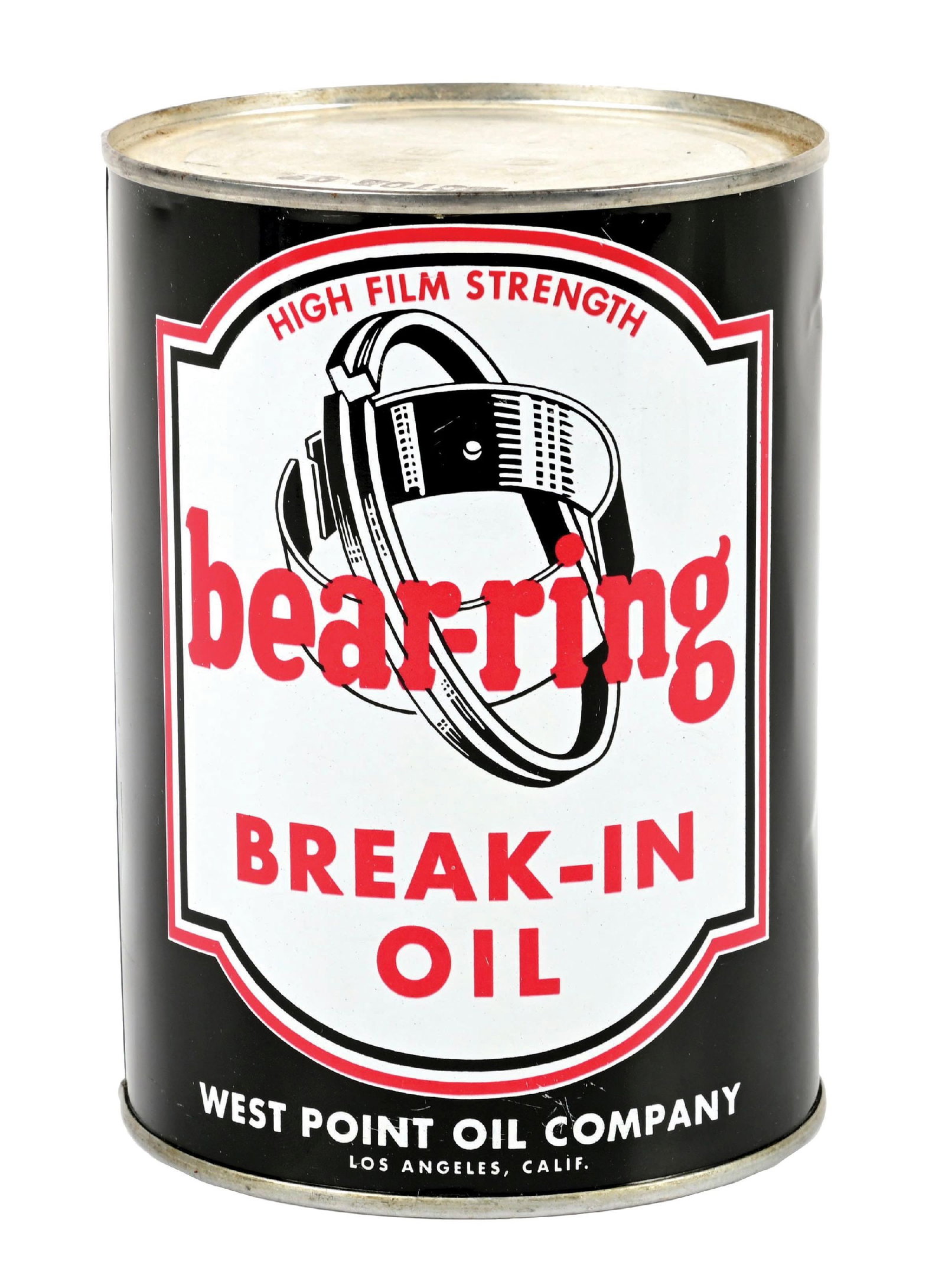 RARE & IMPRESSIVE BEAR-RING BREAK IN OIL ONE QUART CAN (1 of 6)