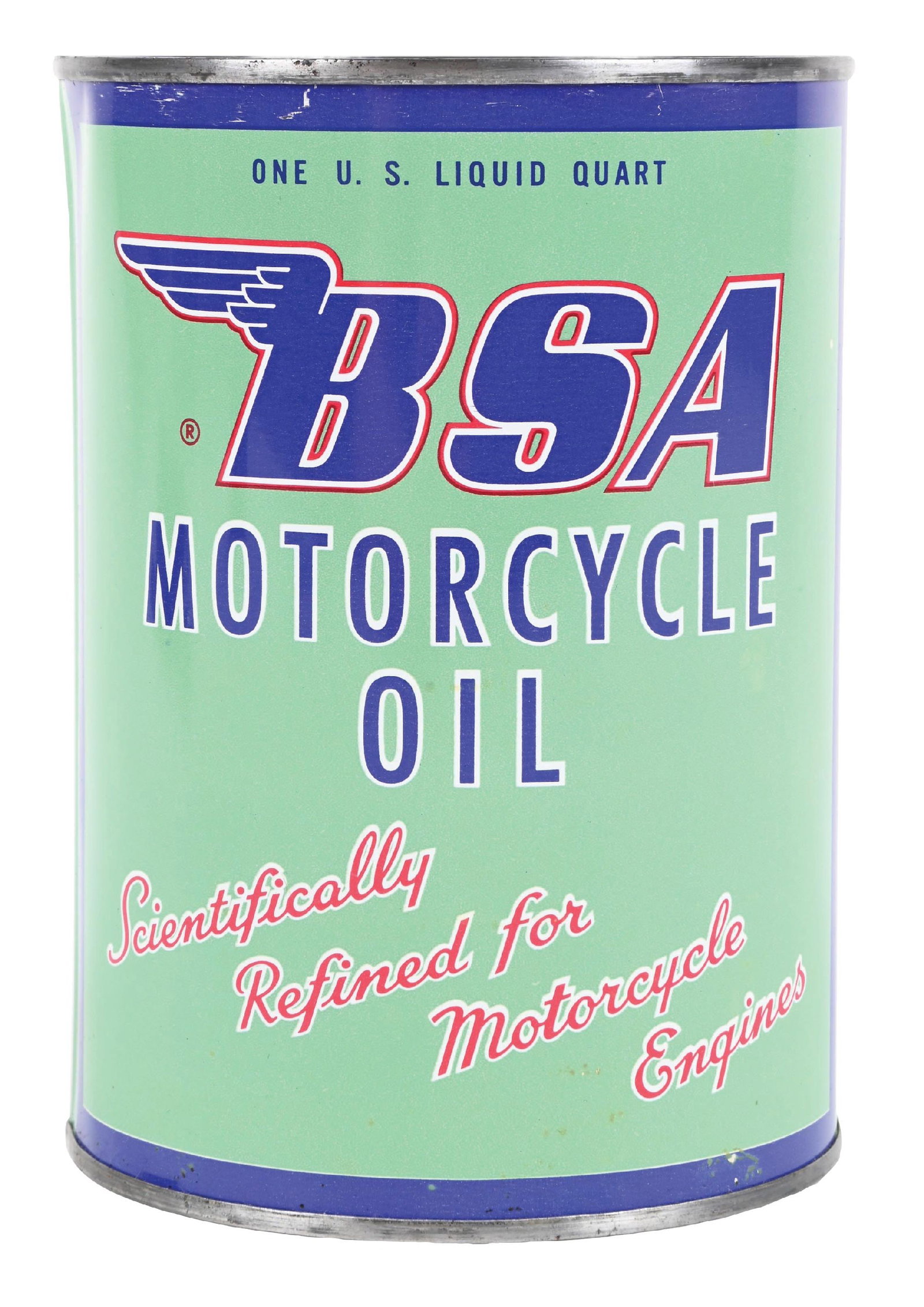 BSA MOTORCYCLE OIL ONE QUART CAN (1 of 6)