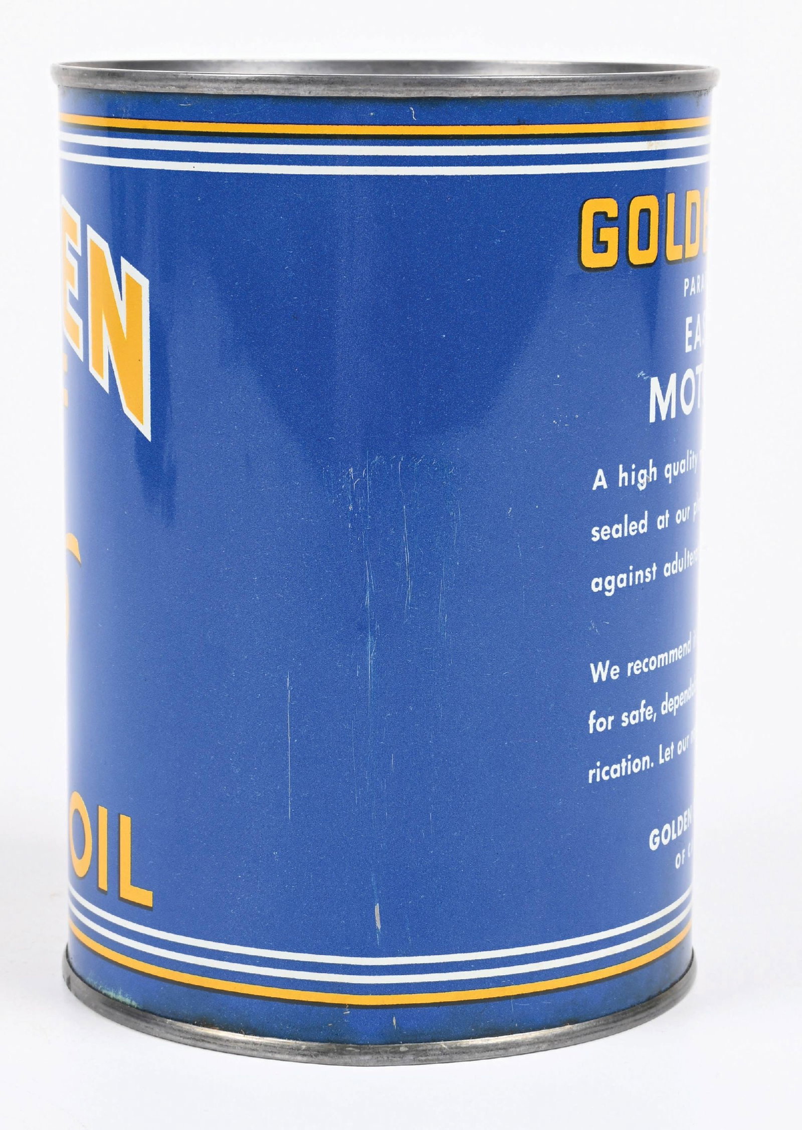 GOLDEN LEAF MOTOR OILS ONE QUART CAN - 2
