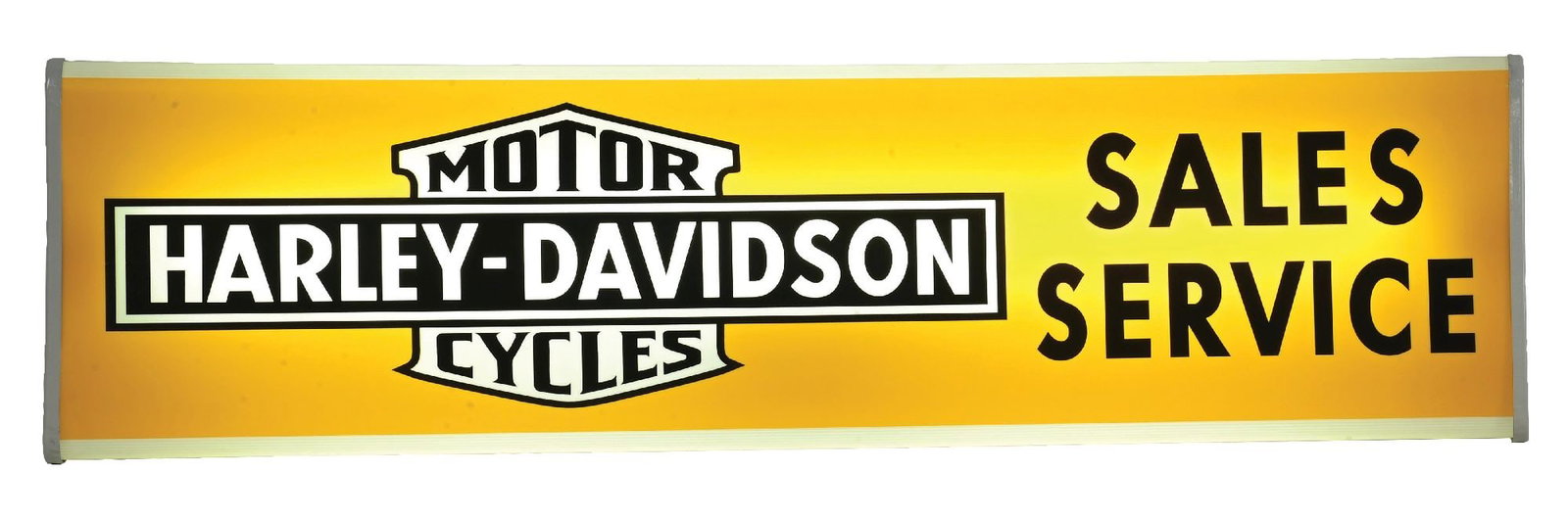 HARLEY-DAVIDSON MOTORCYCLES SALES SERVICE REPRODUCTION LIGHT-UP SIGN IN ORIGINAL BOX (1 of 5)