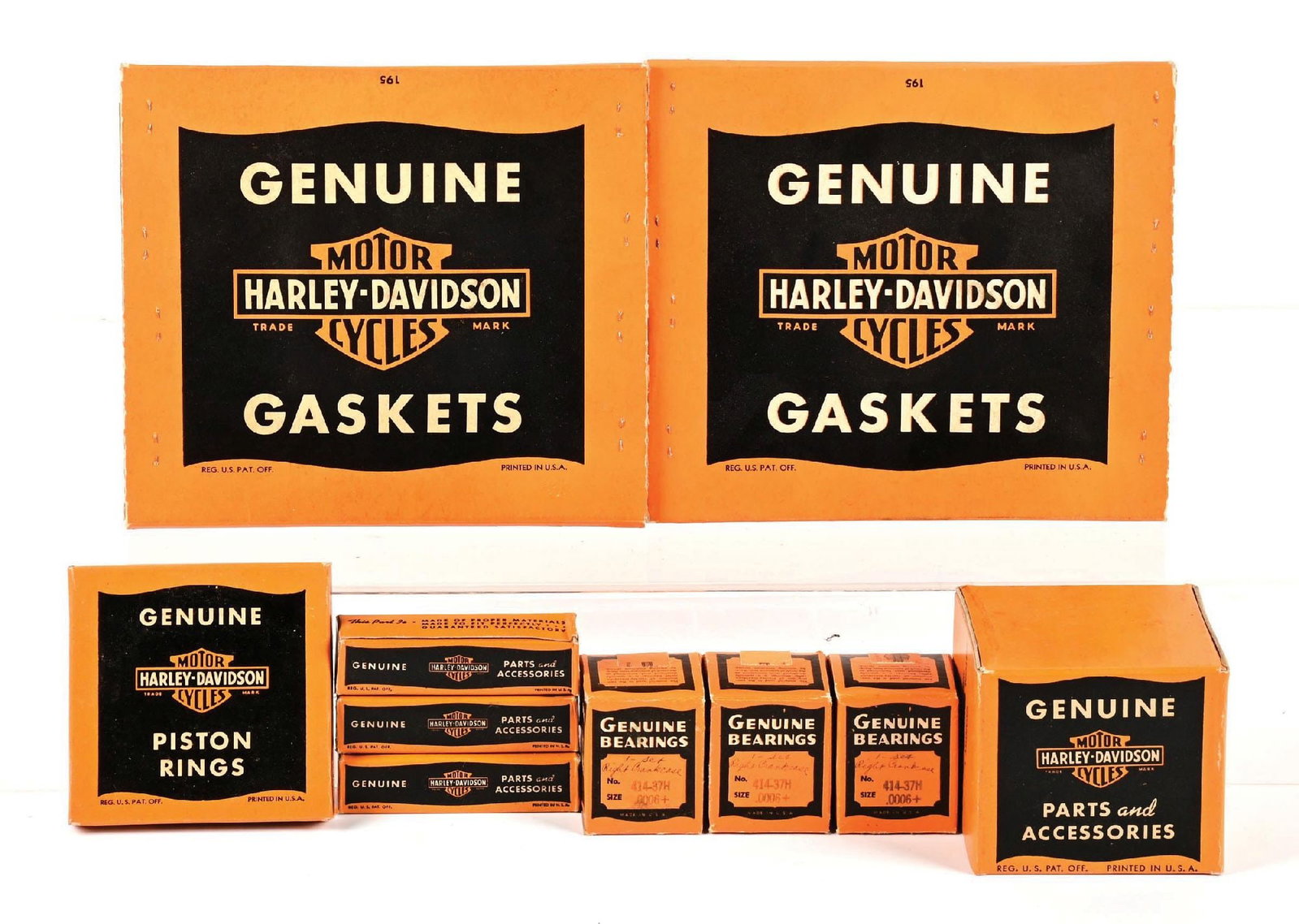 COLLECTION OF 10: HARLEY-DAVIDSON MOTORCYCLES N.O.S PARTS BOXES (1 of 2)