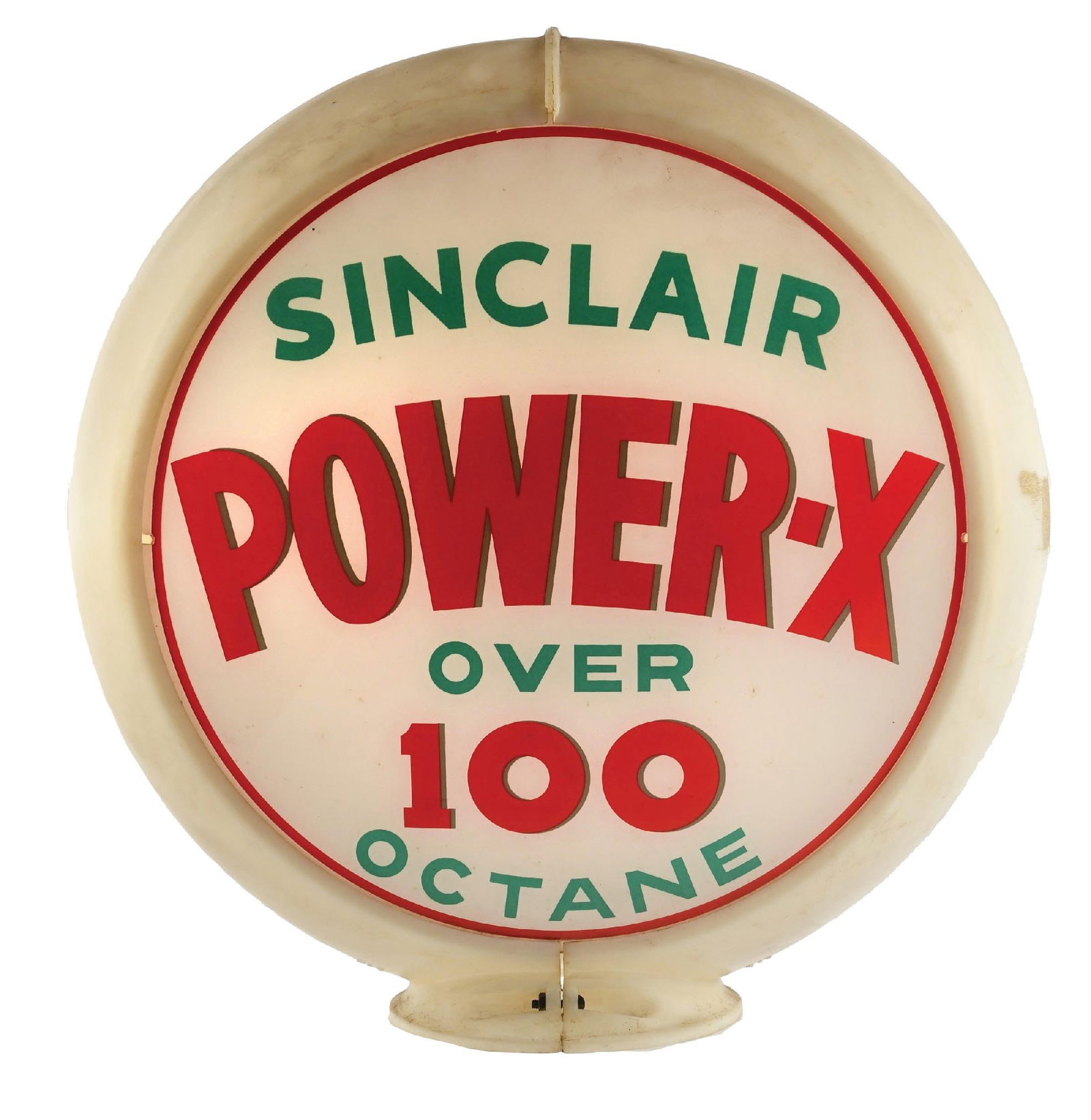 SINCLAIR POWER-X OVER 100 OCTANE COMPLETE 13.5" GLOBE ON CAPCO BODY (1 of 4)