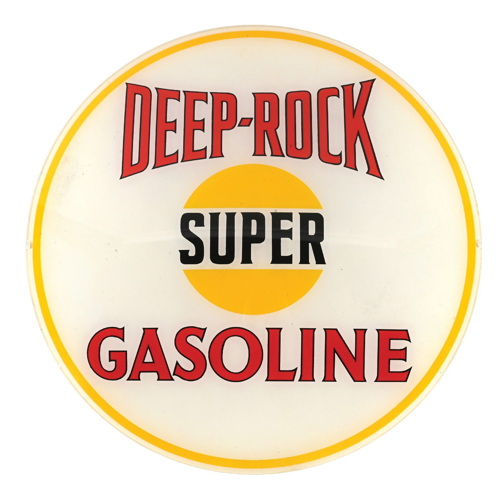 DEEP ROCK SUPER GASOLINE SINGLE 13.5" GLOBE LENS (1 of 2)
