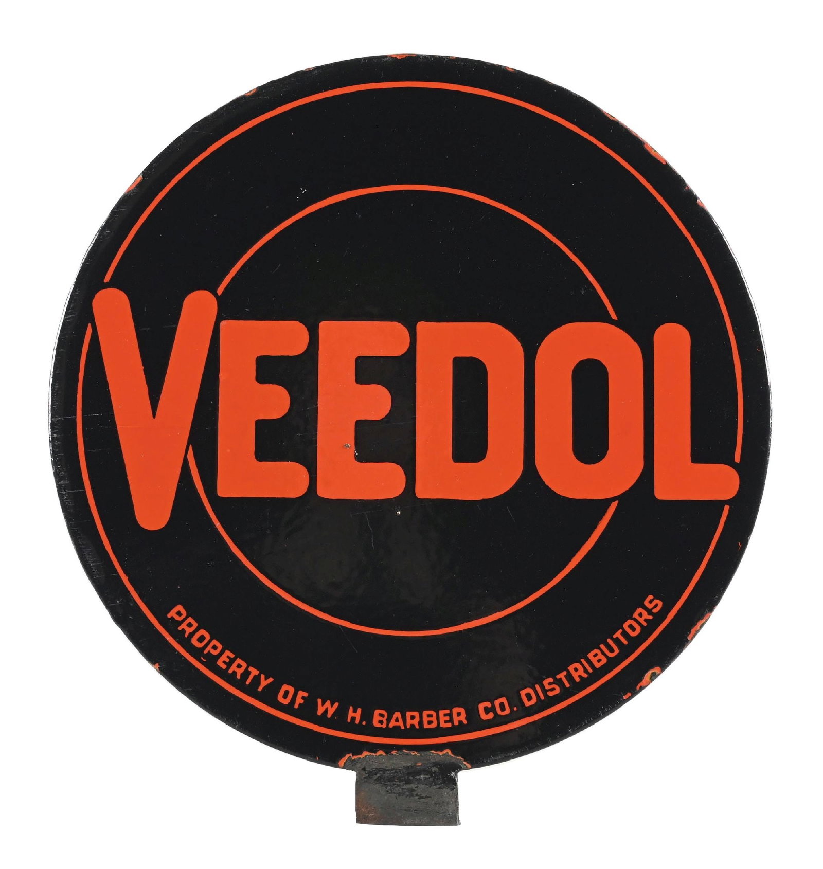 VEEDOL MOTOR OILS PORCELAIN LUBSTER PADDLE SIGN (1 of 2)