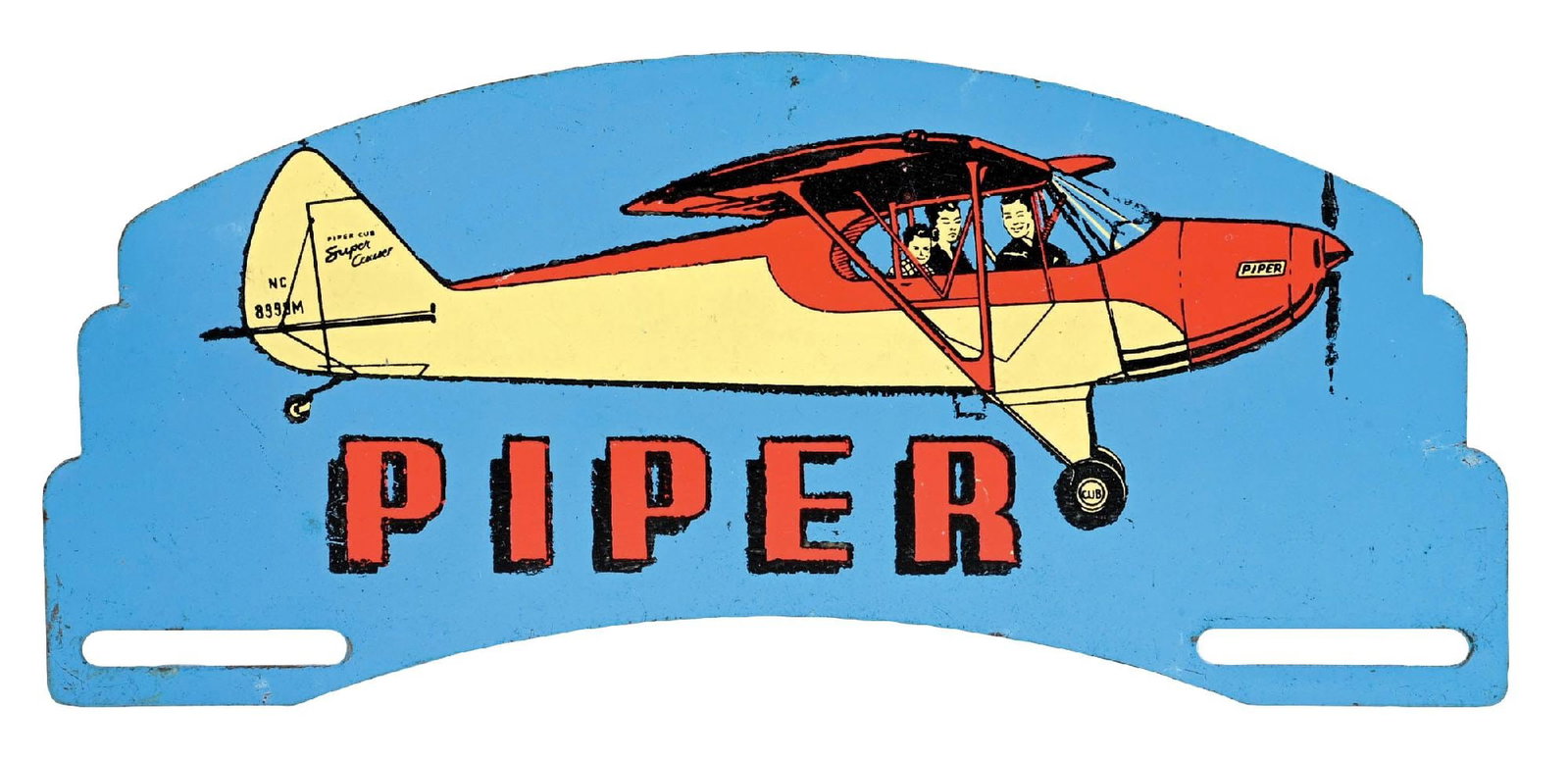 PIPER AIRCRAFT METAL LICENSE PLATE TOPPER (1 of 2)