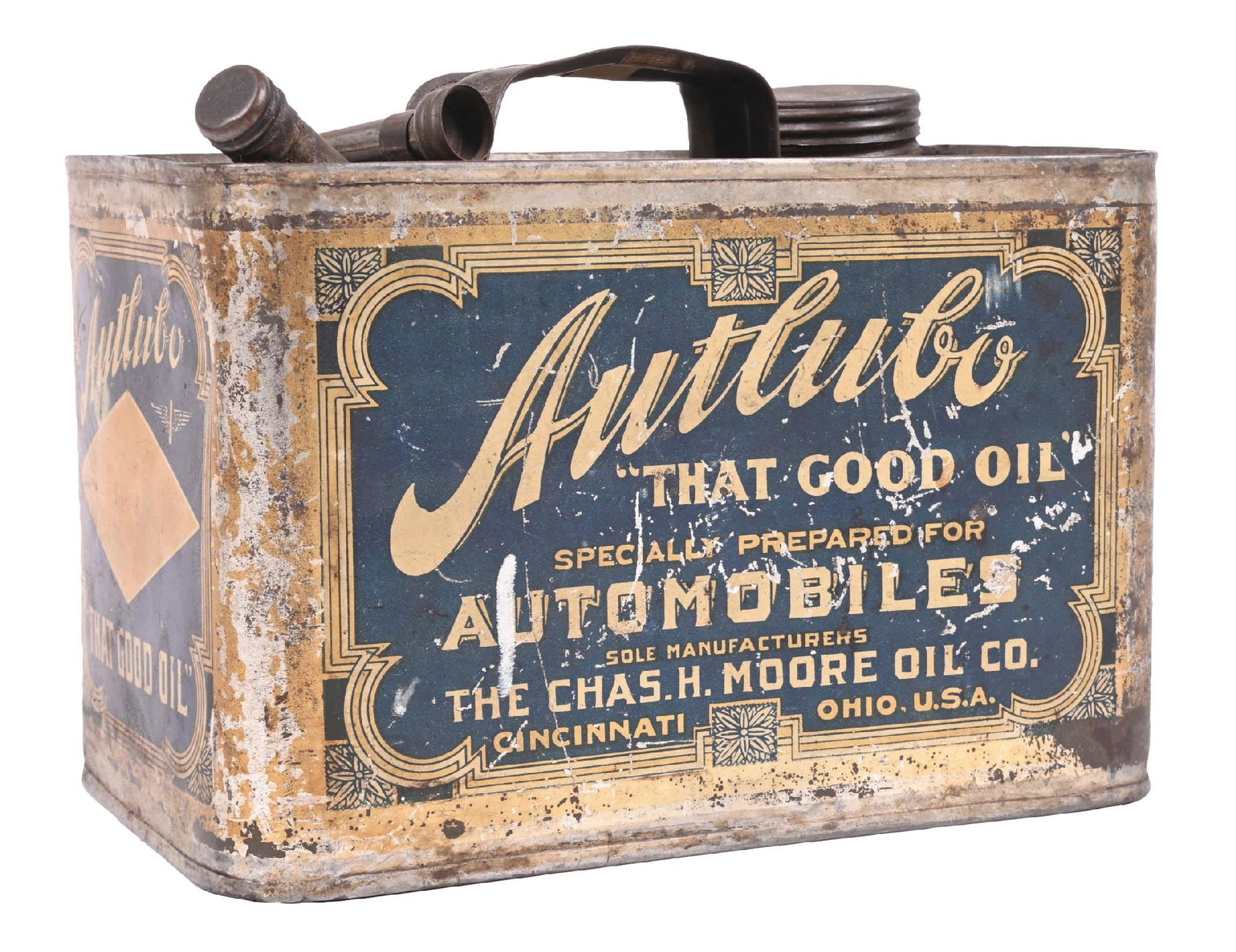 AUTLUBO "THAT GOOD OIL" MOTOR OIL ONE GALLON SQUARE CAN (1 of 4)