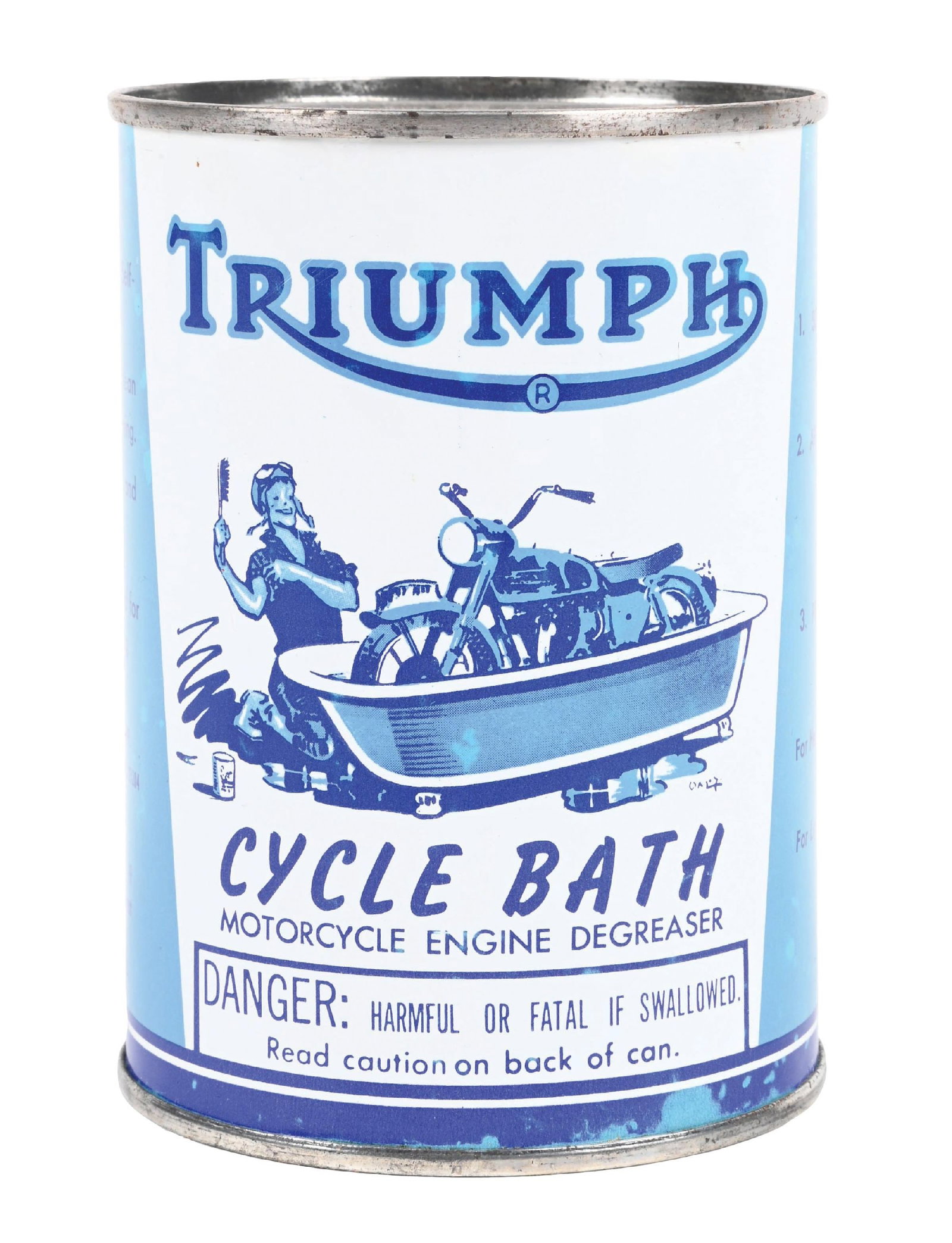 TRIUMPH CYCLE BATH MOTORCYCLE ENGINE DEGREASER 15 OZ. CAN (1 of 6)