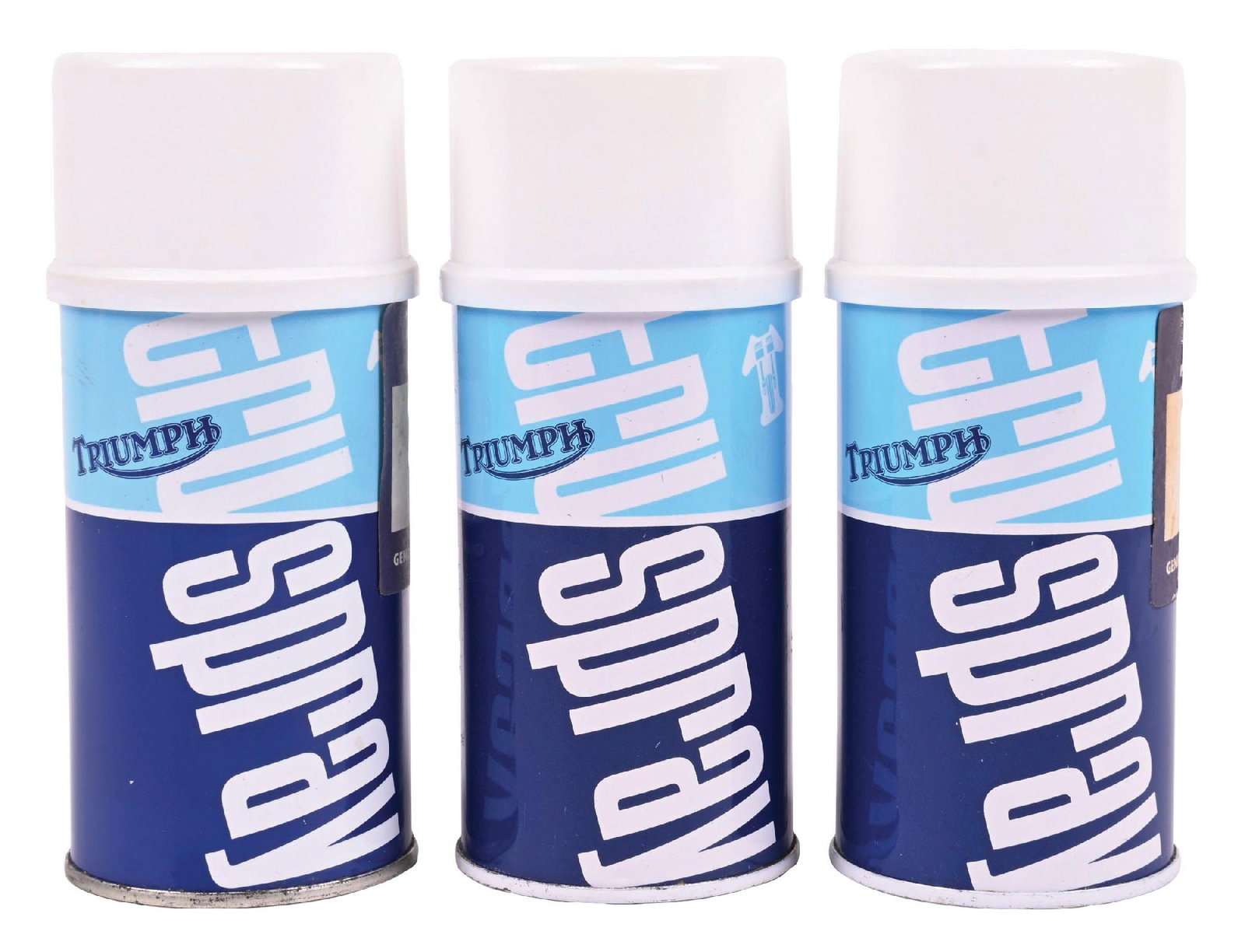 COLLECTION OF 3: TRIUMPH TRU SPRAY SKY BLUE PAINT CANS (1 of 4)