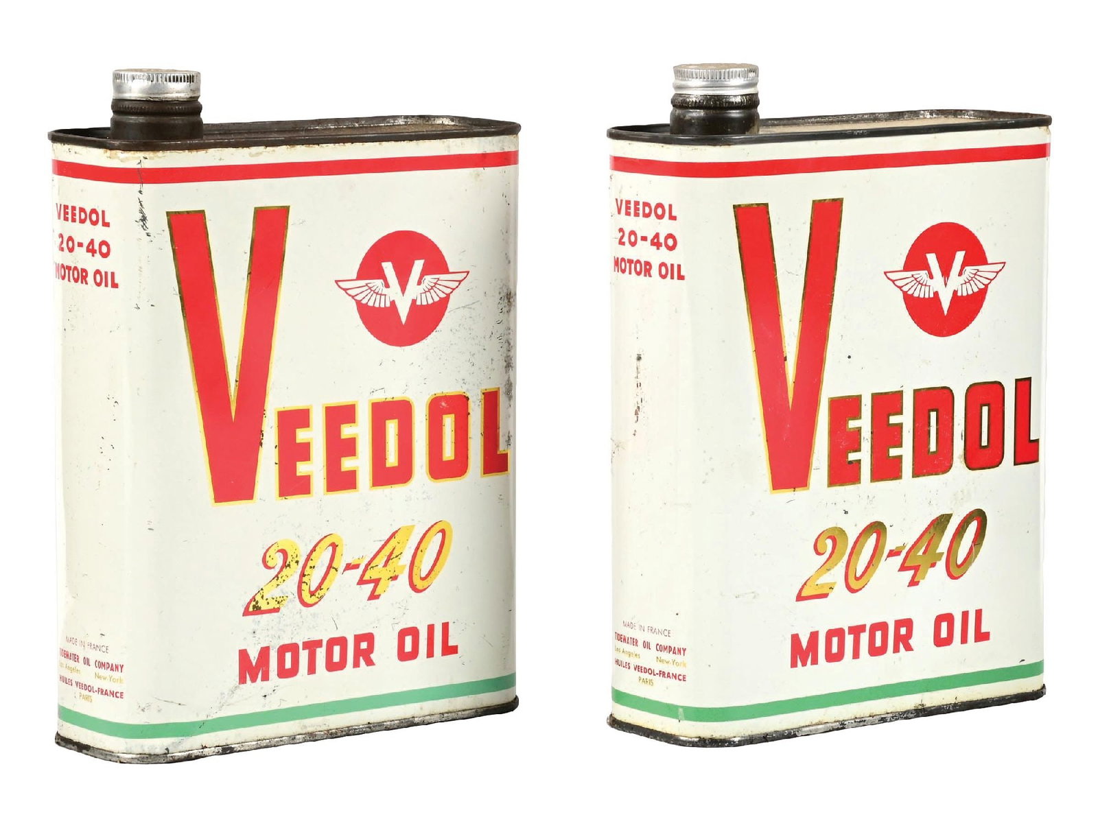 COLLECTION OF 2: VEEDOL 20-40 MOTOR OIL TWO LITER CANS (1 of 4)