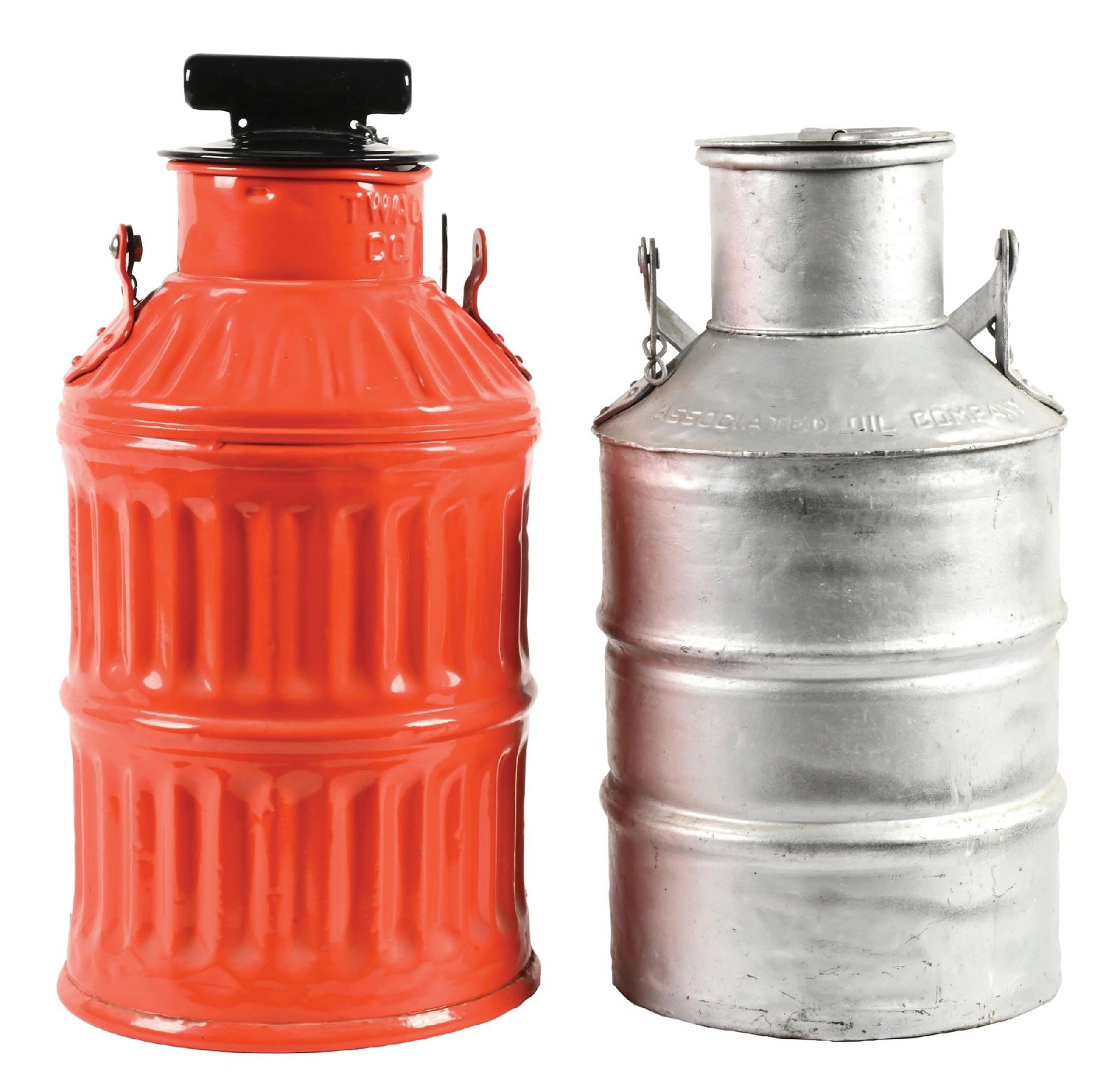 COLLECTION OF 2: ASSOCIATED & TIDEWATER MOTOR OIL CANS (1 of 4)