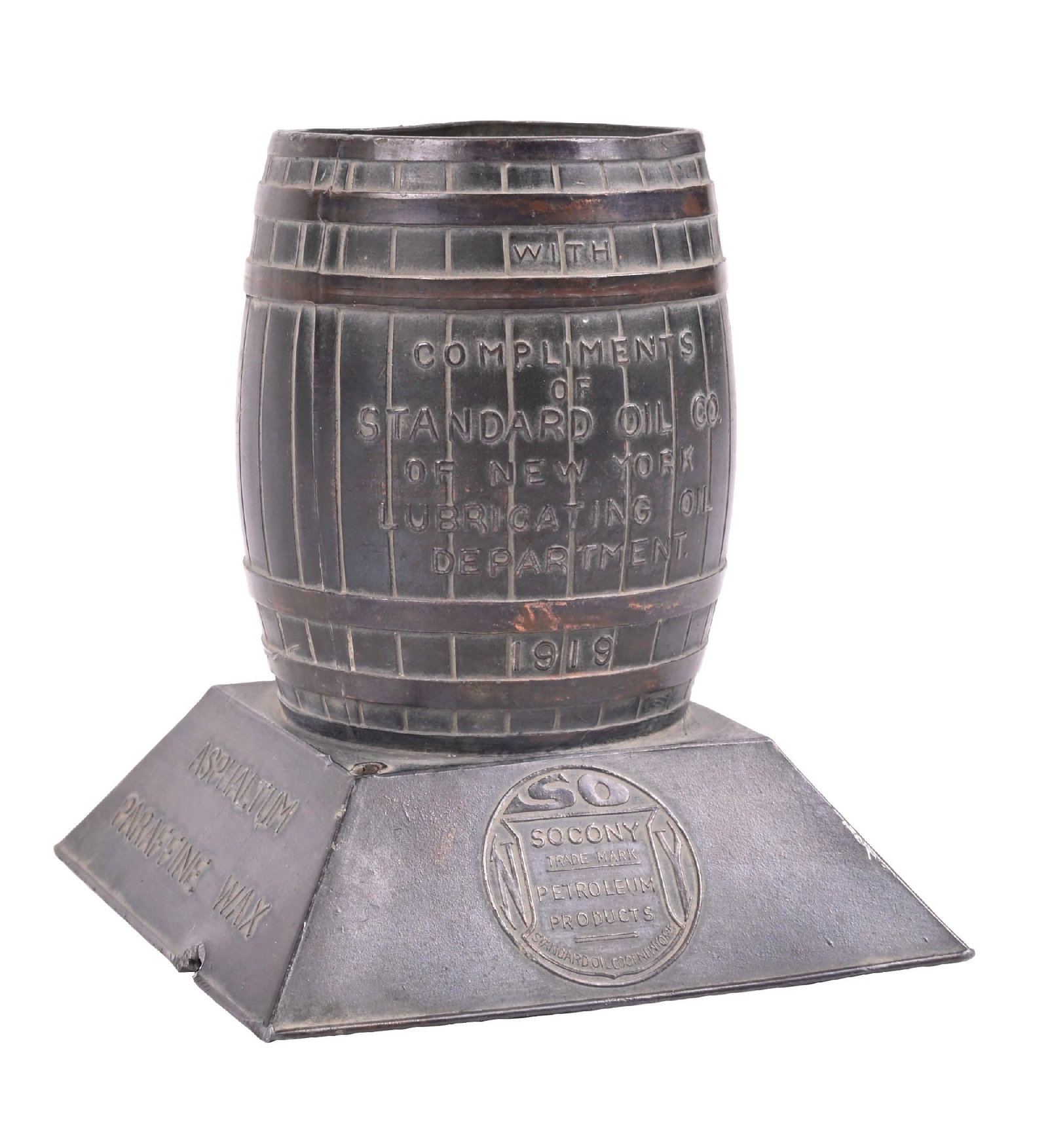 RARE STANDARD OIL OF NEW YORK 1919 DESK PENCIL BARREL (1 of 4)