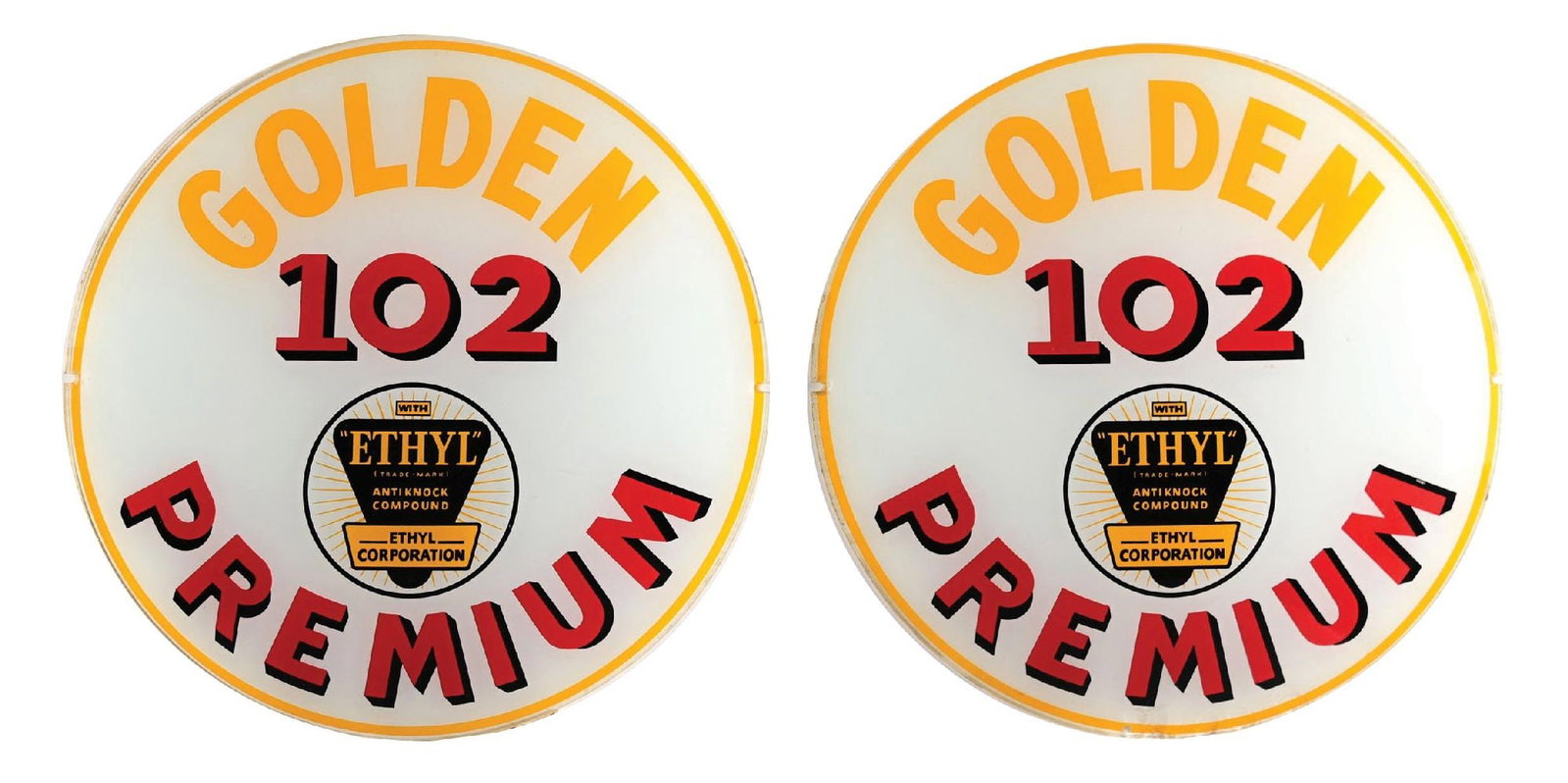COLLECTION OF 2: GOLDEN 102 PREMIUM WITH ETHYL 12.5" GLOBE LENSES (1 of 2)