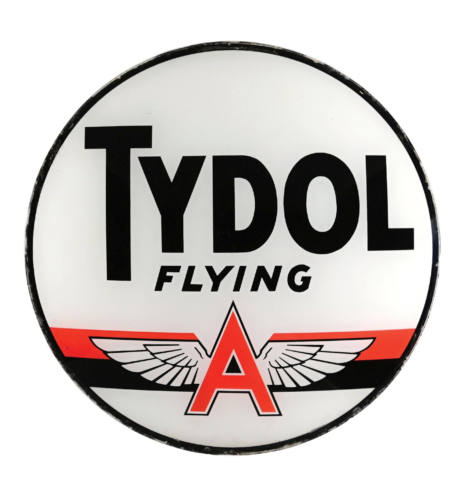 TYDOL FLYING A GASOLINE SINGLE 13.25" GLOBE LENS (1 of 2)
