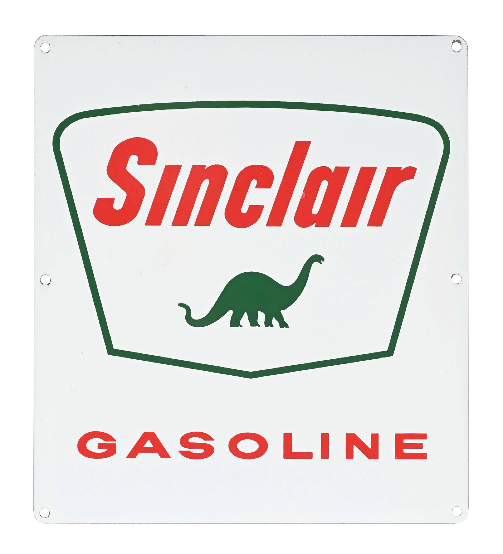 SINCLAIR GASOLINE PORCELAIN PUMP PLATE SIGN (1 of 2)