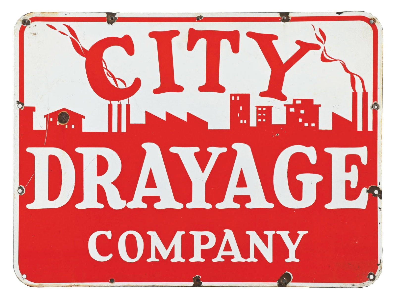 CITY DRAYAGE COMPANY PORCELAIN SIGN (1 of 2)