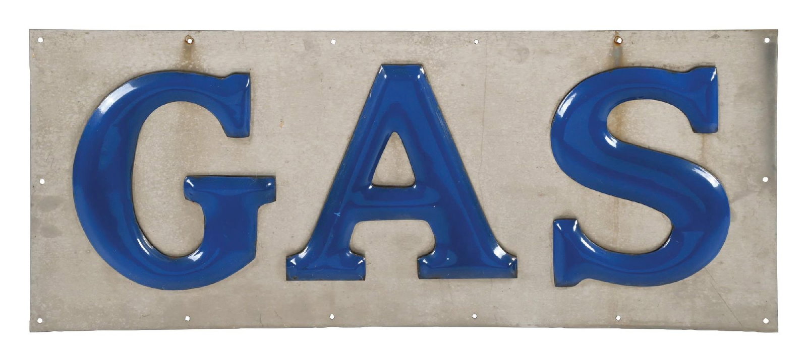 GAS PORCELAIN GAS LETTERS MOUNTED ON STAINLESS STEEL (1 of 2)