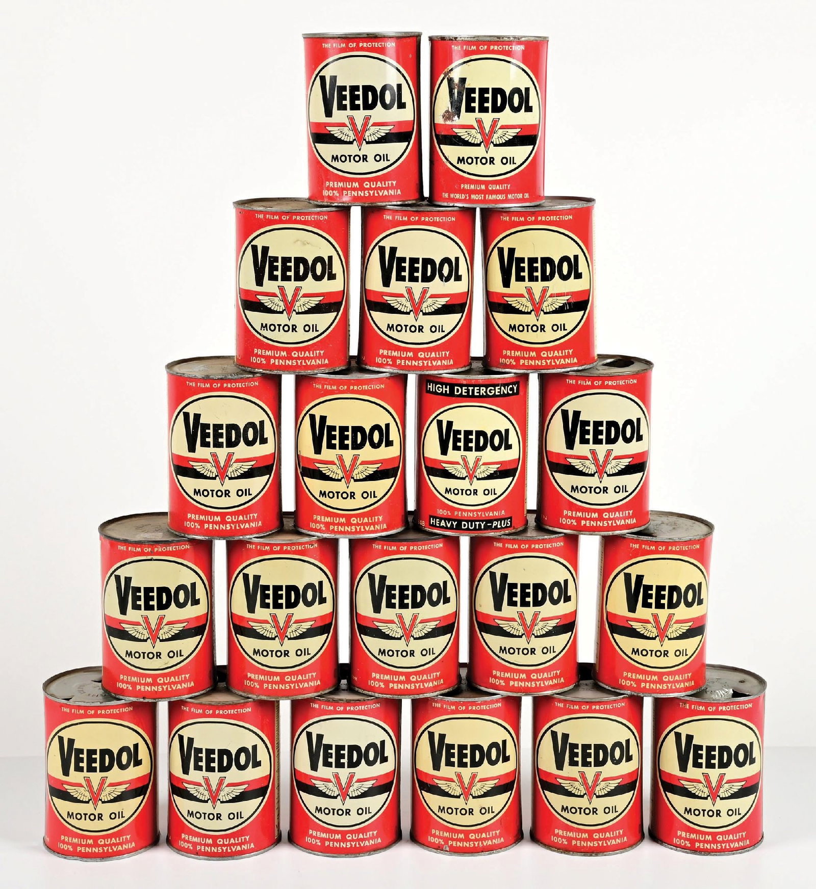 COLLECTION OF 20: VEEDOL MOTOR OIL ONE QUART CANS (1 of 1)