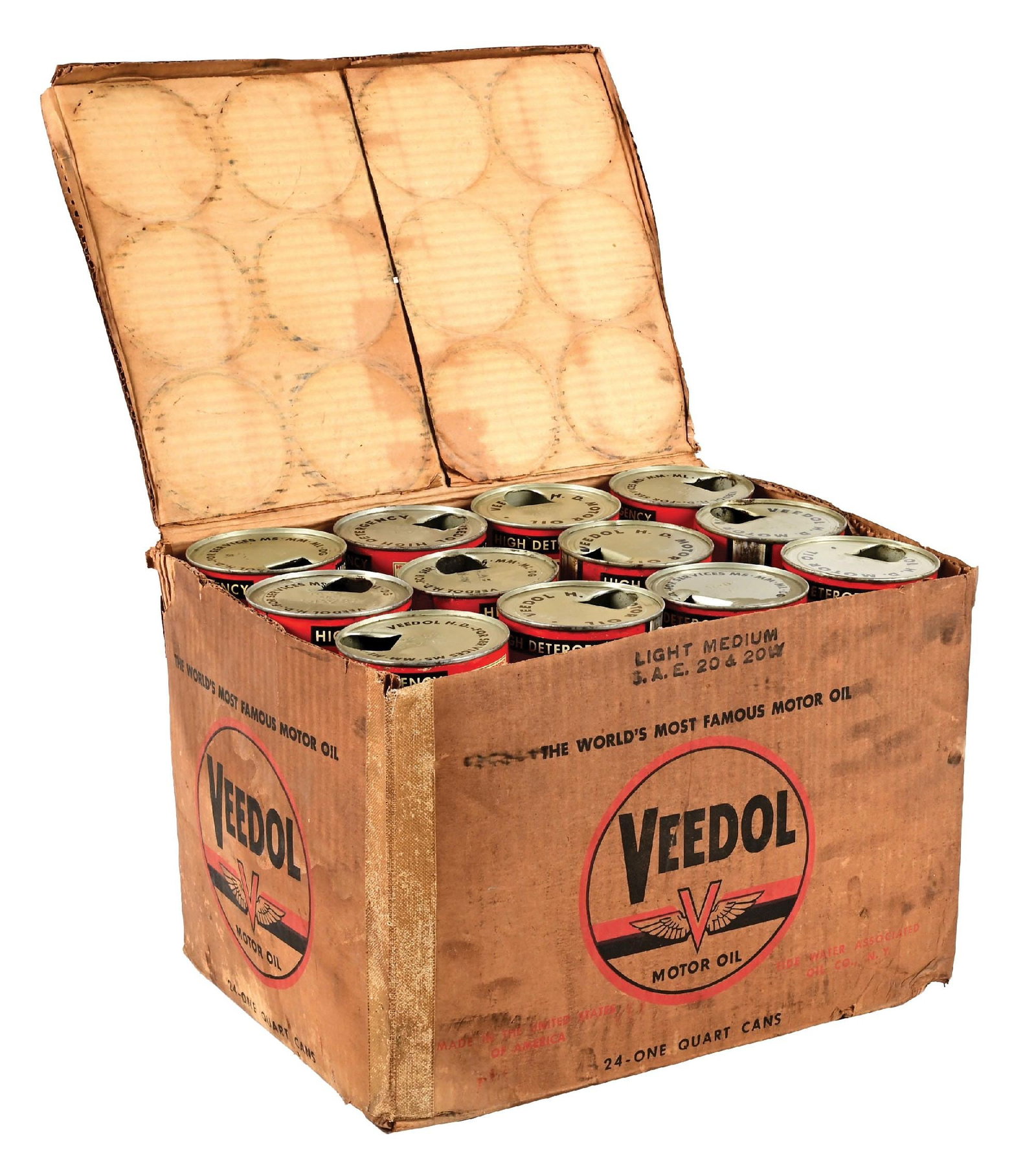 CASE OF 24: VEEDOL HIGH DETERGENCY ONE QUART CANS (1 of 2)