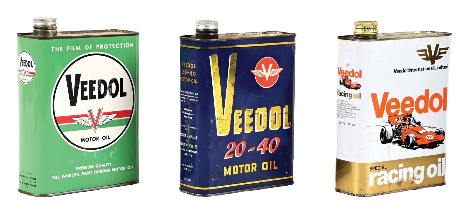 COLLECTION OF 3: VEEDOL MOTOR OIL TWO LITER CANS. (1 of 4)