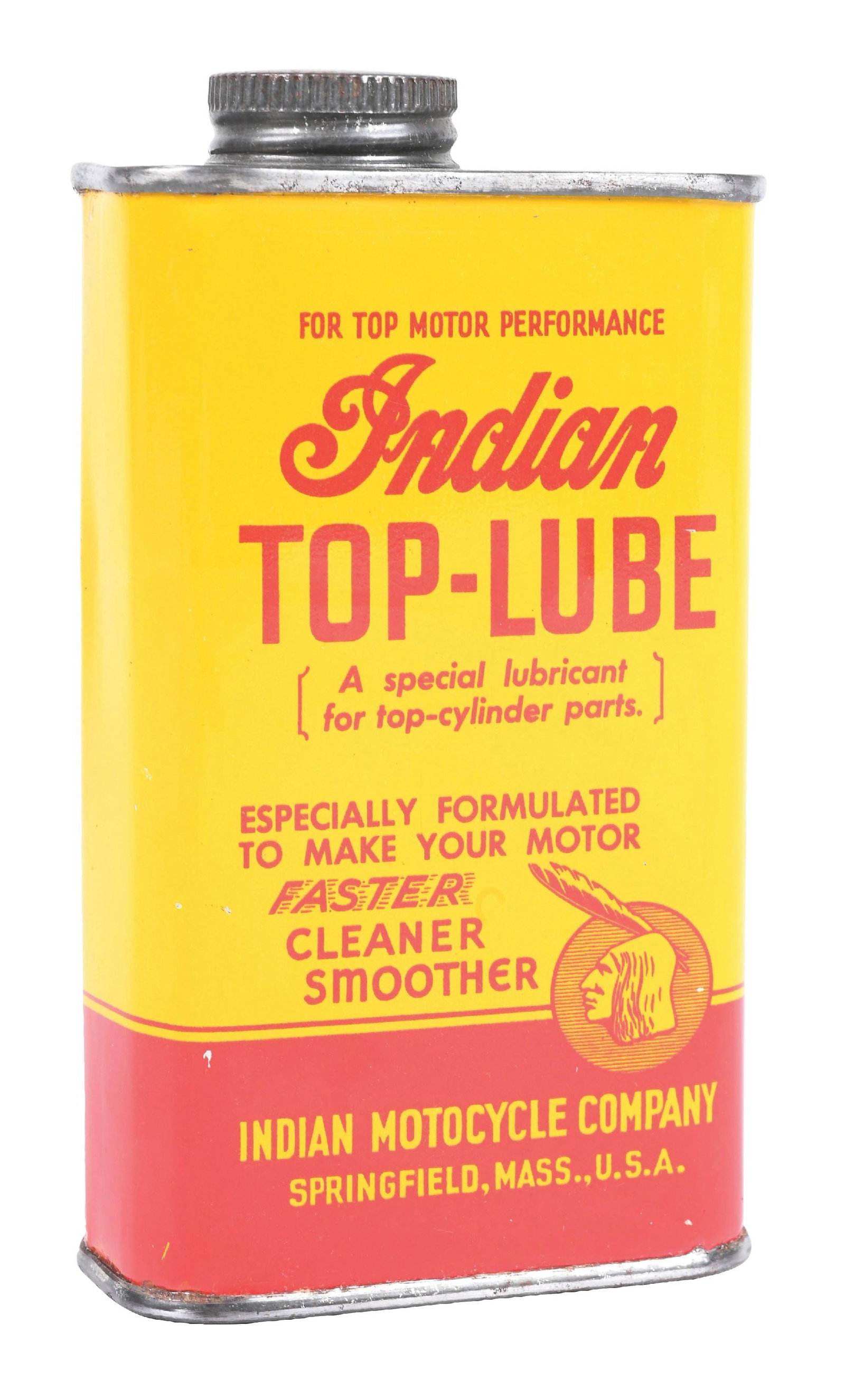 INDIAN MOTORCYCLES TOP-LUBE HALF PINT LUBRICANT CAN (1 of 2)