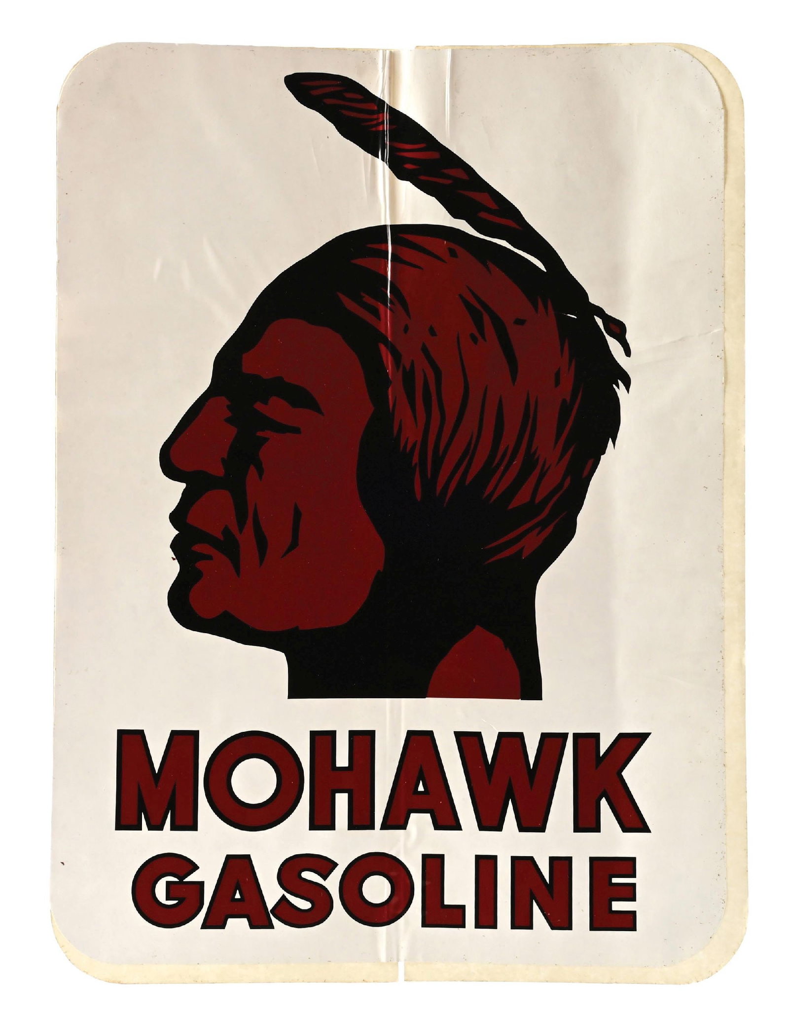 ORIGINAL MOHAWK GASOLINE N.O.S. GAS PUMP DECAL (1 of 2)