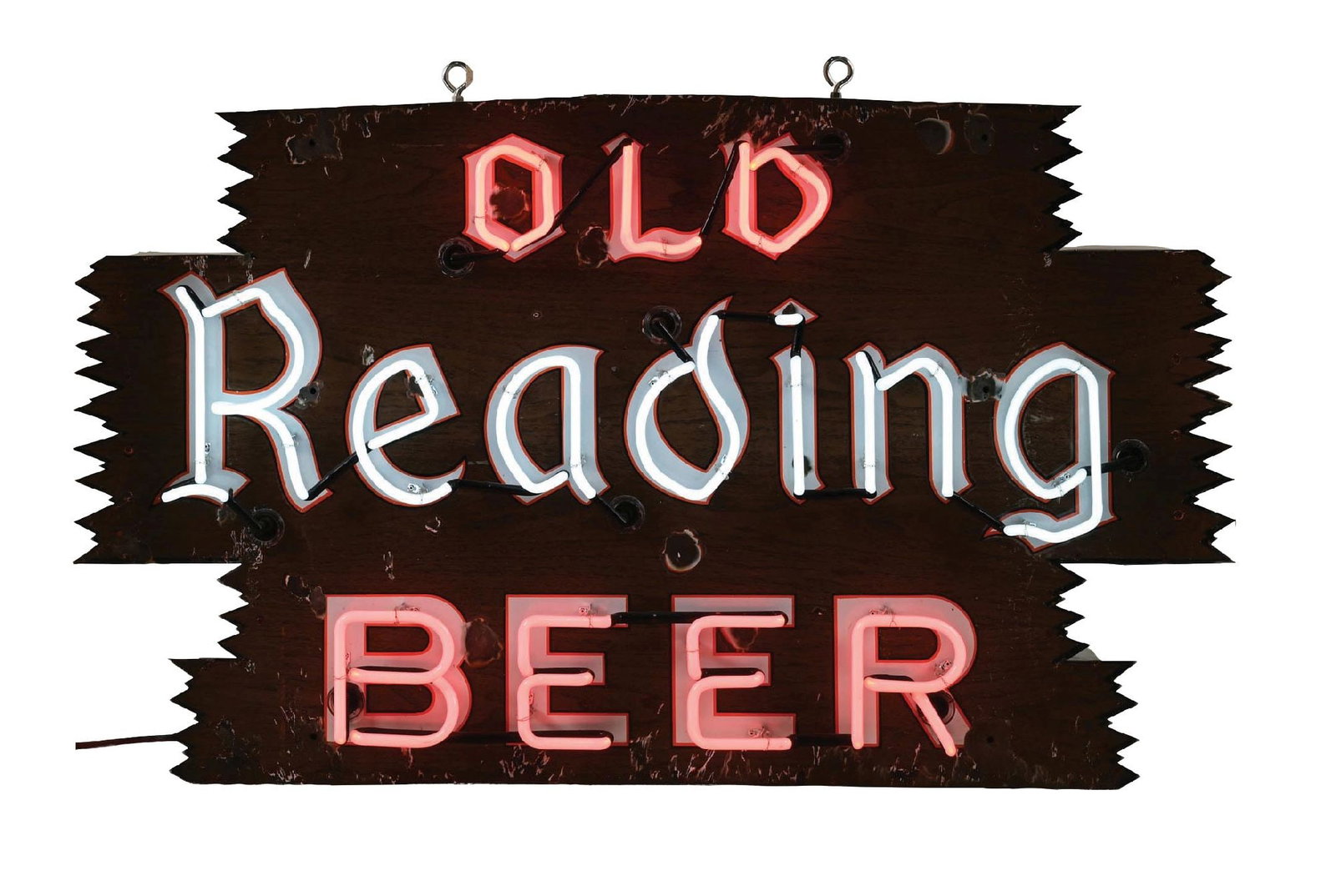 OLD READING BEER PORCELAIN NEON SIGN (1 of 3)