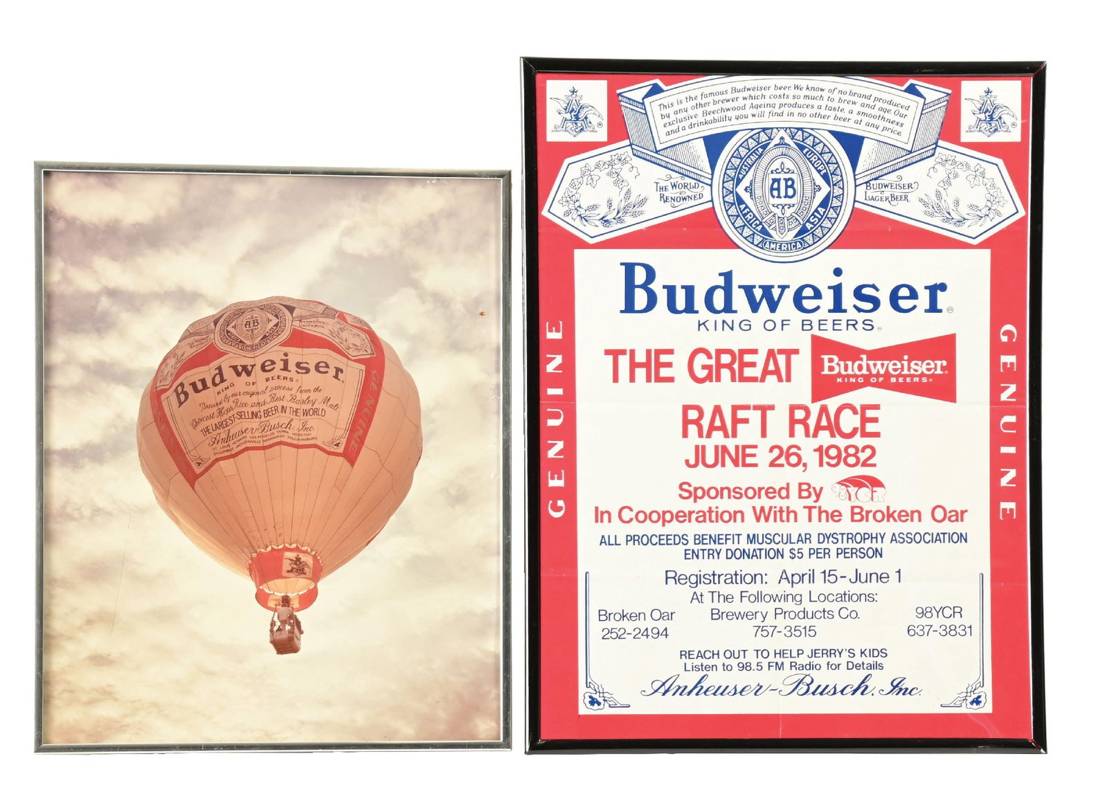 COLLECTION OF 2: ANHEUSER-BUSCH BUDWEISER POSTERS (1 of 4)