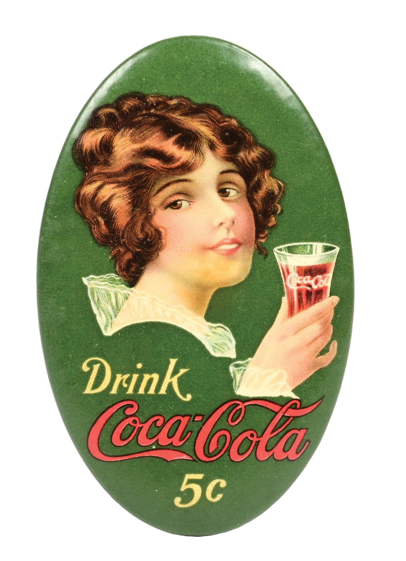 1914 COCA-COLA 5¢ POCKET MIRROR (1 of 2)