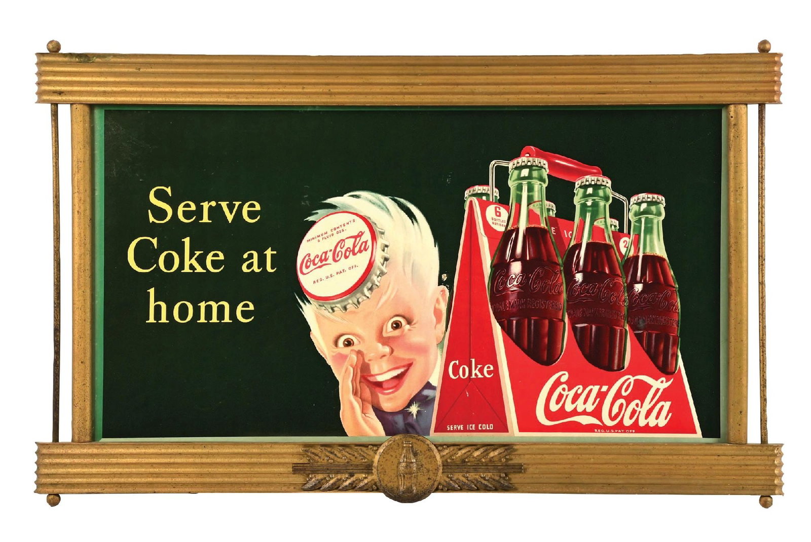 COCA-COLA SIGN W/ SPRITE BOY AND SIX PACK GRAPHIC (1 of 2)