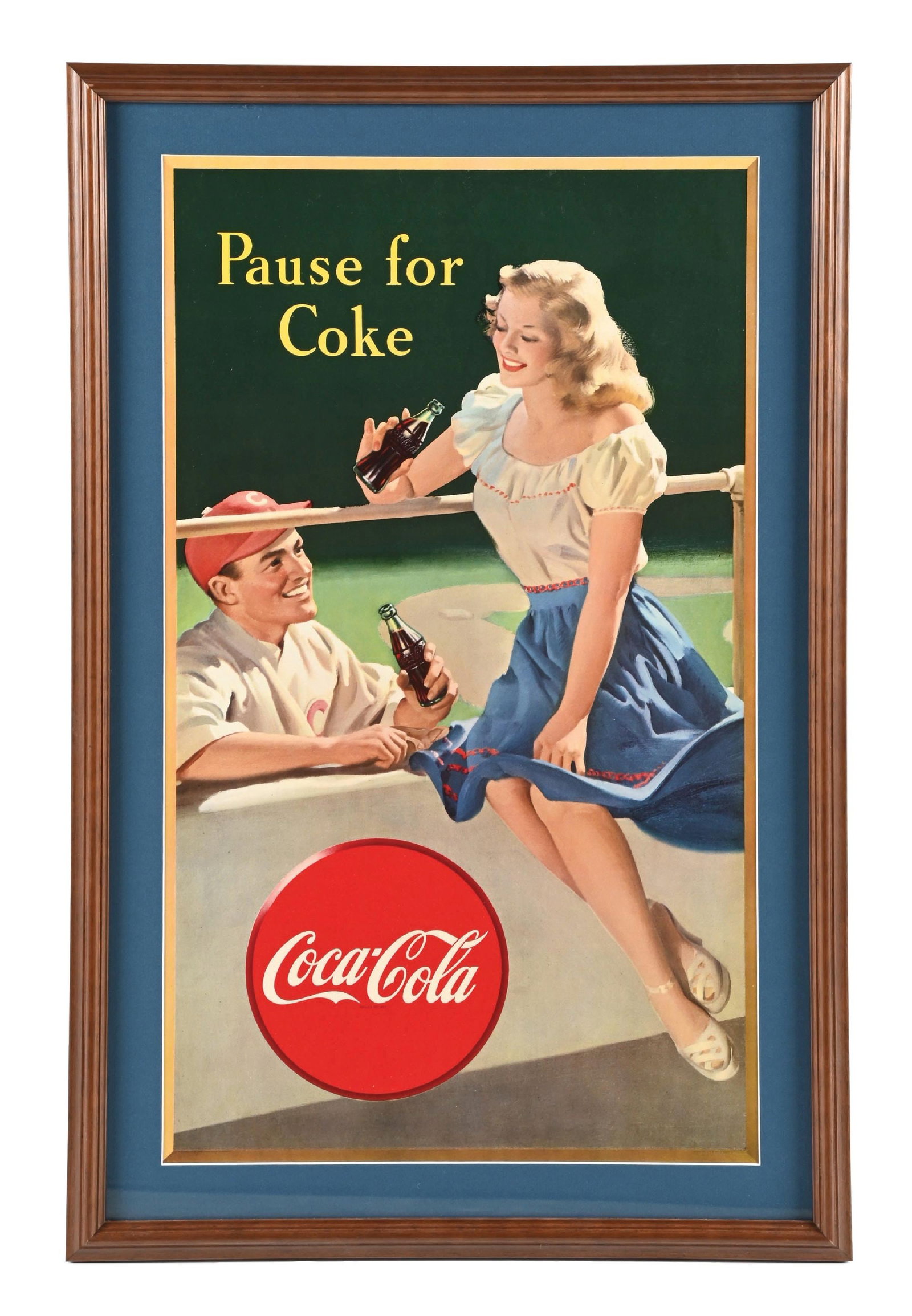 COCA-COLA "PAUSE FOR A COKE" CARDBOARD SIGN (1 of 4)